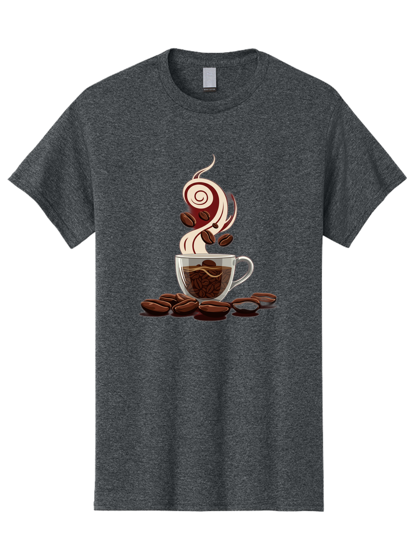 Coffee-Cup-6 Men'S Graphic Tee, 100% Cotton, Comfortable Casual Summer Wear, Machine Washable, Coffee Cup, Steaming Coffee, Coffee Beans, Morning Pick-Me-Up, Coffee Lover, Caffeine Boost, Coffee Time, Cup Of Joe, Coffee Break, Coffee Art Baa356