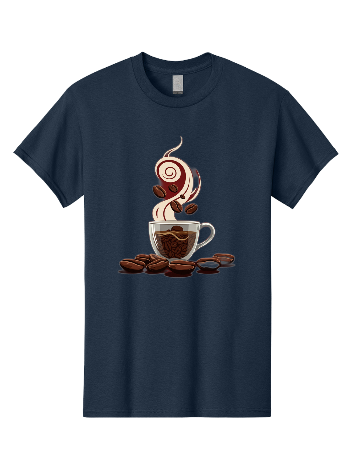 Coffee-Cup-6 Men'S Graphic Tee, 100% Cotton, Comfortable Casual Summer Wear, Machine Washable, Coffee Cup, Steaming Coffee, Coffee Beans, Morning Pick-Me-Up, Coffee Lover, Caffeine Boost, Coffee Time, Cup Of Joe, Coffee Break, Coffee Art Baa356