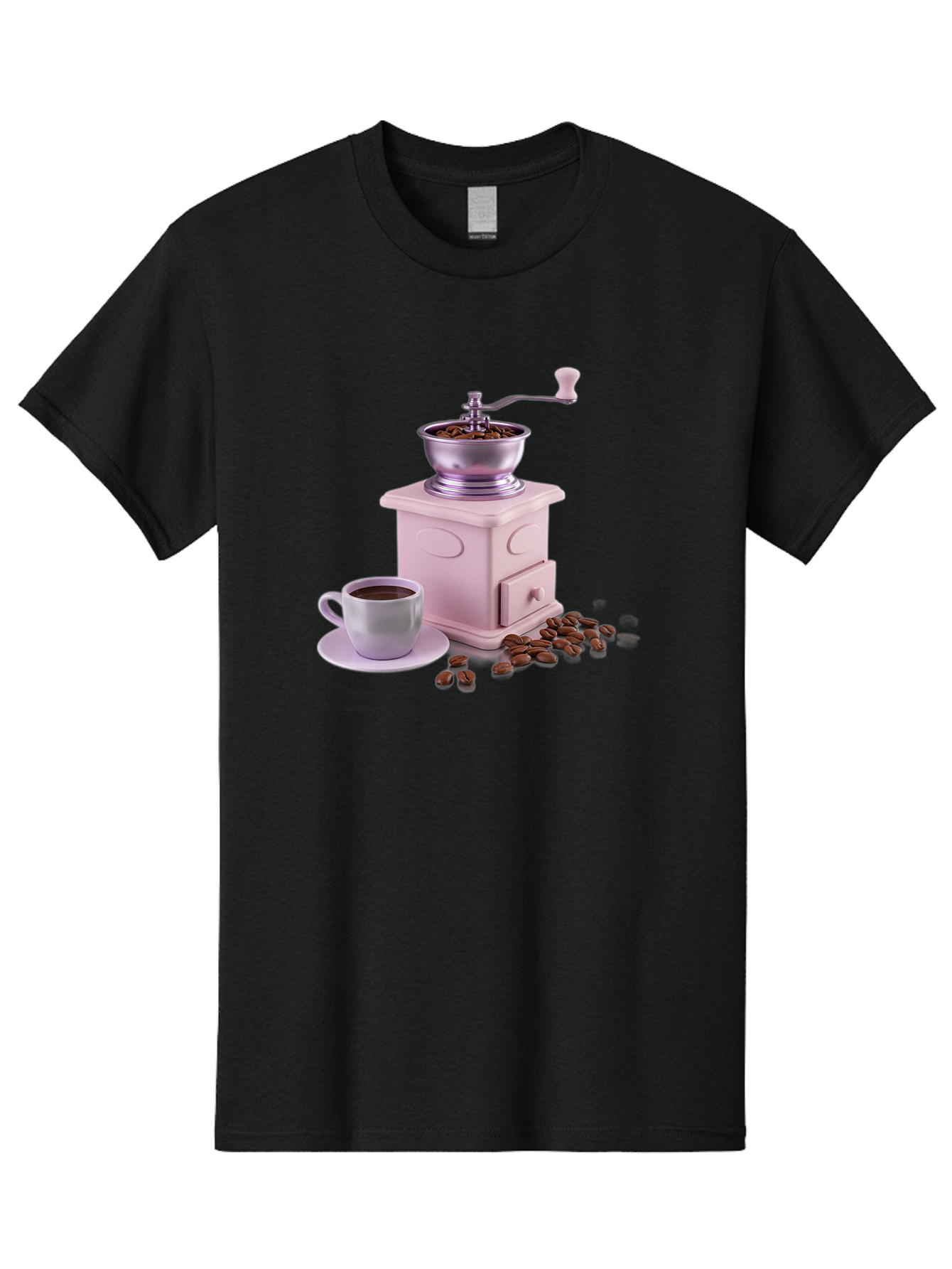 Coffee-Grinder-1 Men'S Graphic Tee, 100% Cotton, Comfortable Casual Summer Wear, Machine Washable, Coffee Grinder, Manual Grinder, Coffee Beans, Freshly Ground Coffee, Coffee Cup, Saucer, Morning Routine, Coffee Lover, Coffee Culture Baa371