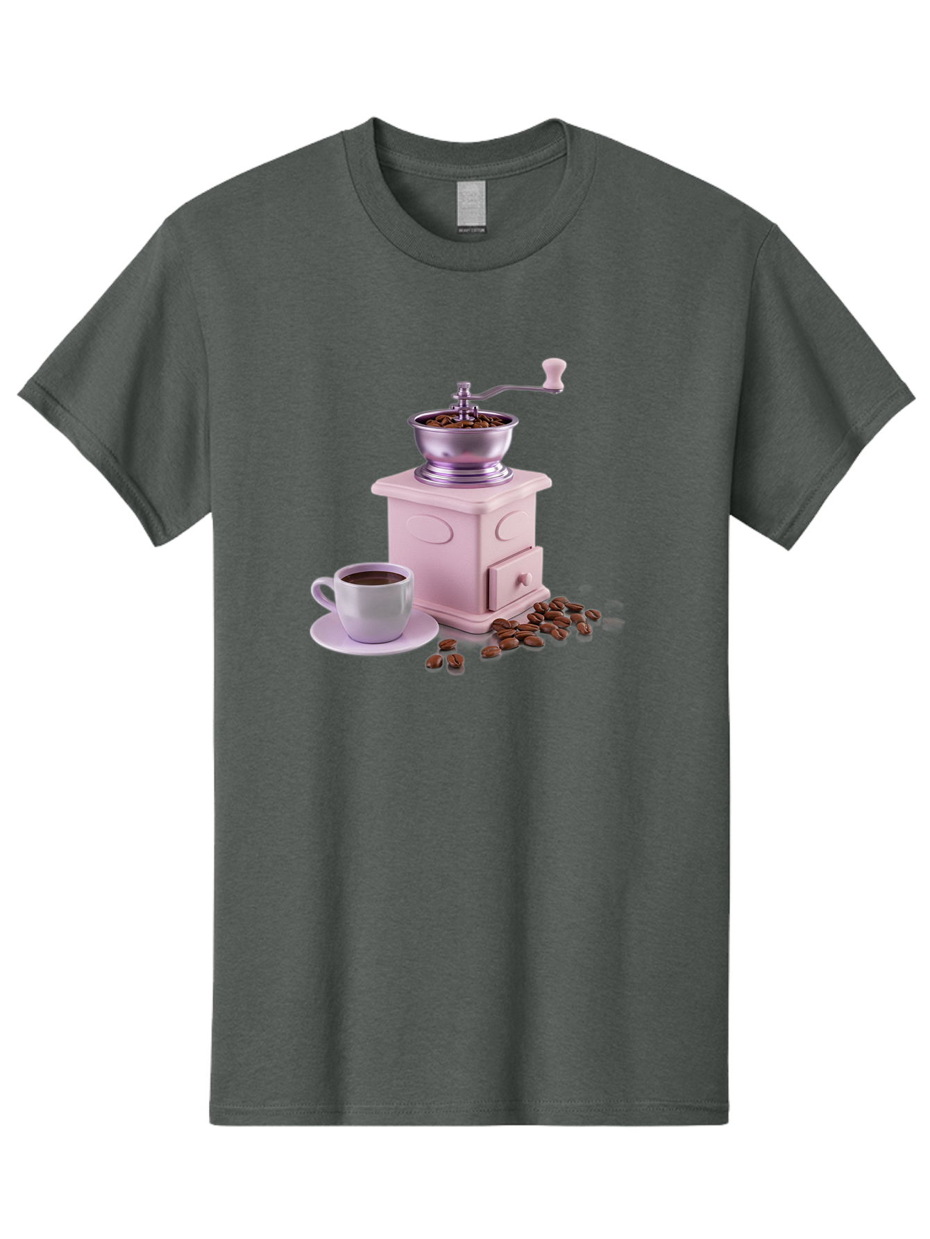 Coffee-Grinder-1 Men'S Graphic Tee, 100% Cotton, Comfortable Casual Summer Wear, Machine Washable, Coffee Grinder, Manual Grinder, Coffee Beans, Freshly Ground Coffee, Coffee Cup, Saucer, Morning Routine, Coffee Lover, Coffee Culture Baa371