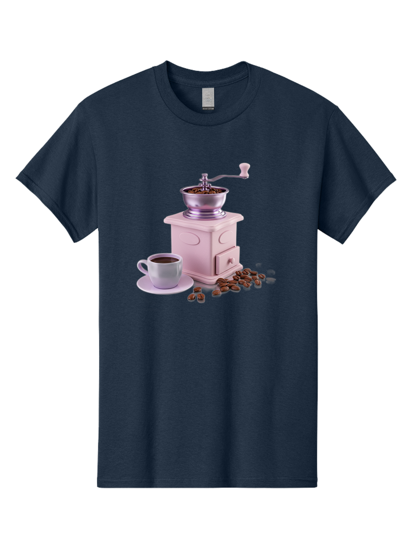 Coffee-Grinder-1 Men'S Graphic Tee, 100% Cotton, Comfortable Casual Summer Wear, Machine Washable, Coffee Grinder, Manual Grinder, Coffee Beans, Freshly Ground Coffee, Coffee Cup, Saucer, Morning Routine, Coffee Lover, Coffee Culture Baa371