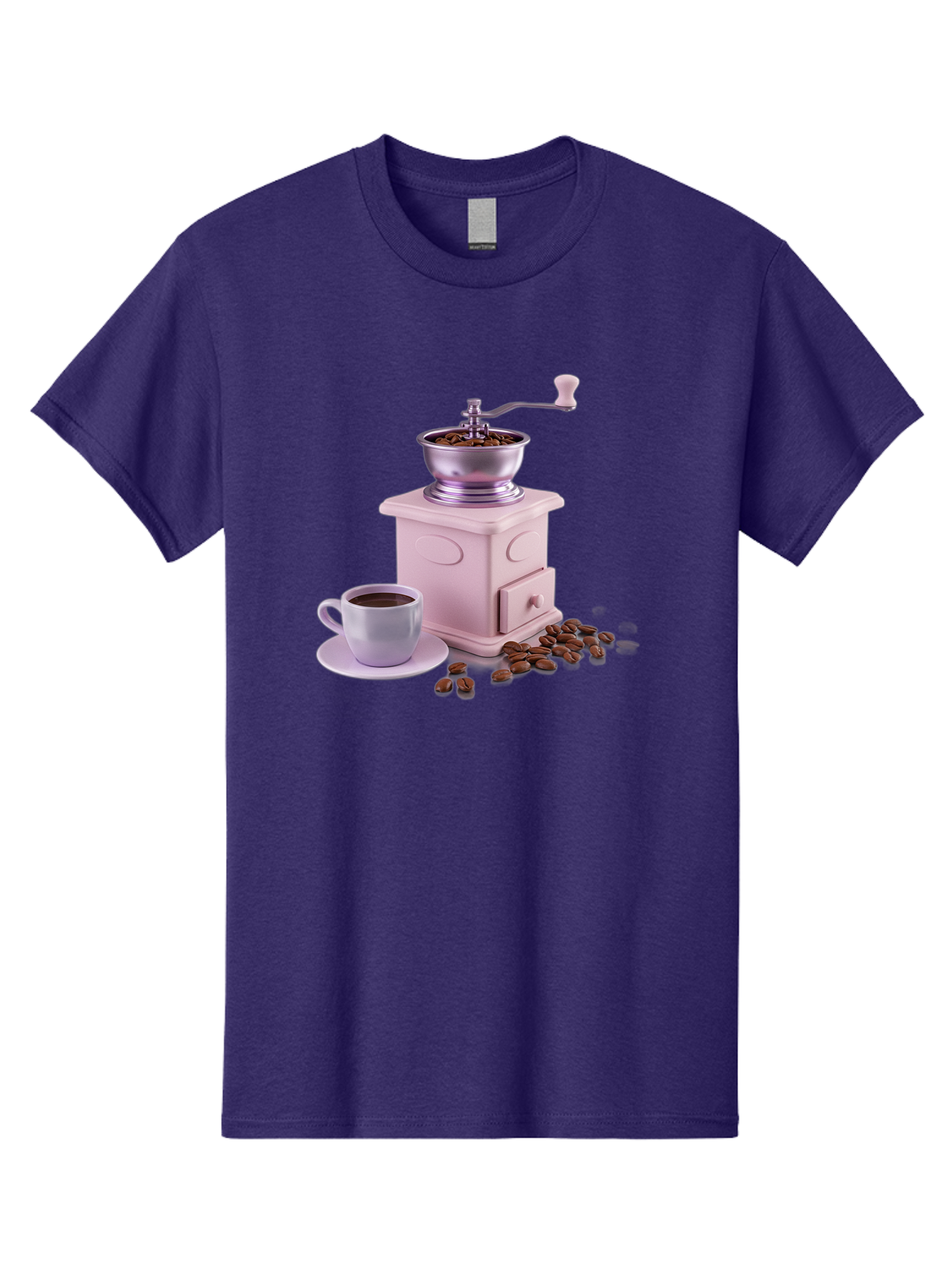 Coffee-Grinder-1 Men'S Graphic Tee, 100% Cotton, Comfortable Casual Summer Wear, Machine Washable, Coffee Grinder, Manual Grinder, Coffee Beans, Freshly Ground Coffee, Coffee Cup, Saucer, Morning Routine, Coffee Lover, Coffee Culture Baa371