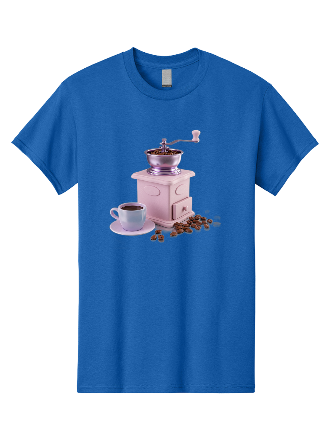 Coffee-Grinder-1 Men'S Graphic Tee, 100% Cotton, Comfortable Casual Summer Wear, Machine Washable, Coffee Grinder, Manual Grinder, Coffee Beans, Freshly Ground Coffee, Coffee Cup, Saucer, Morning Routine, Coffee Lover, Coffee Culture Baa371