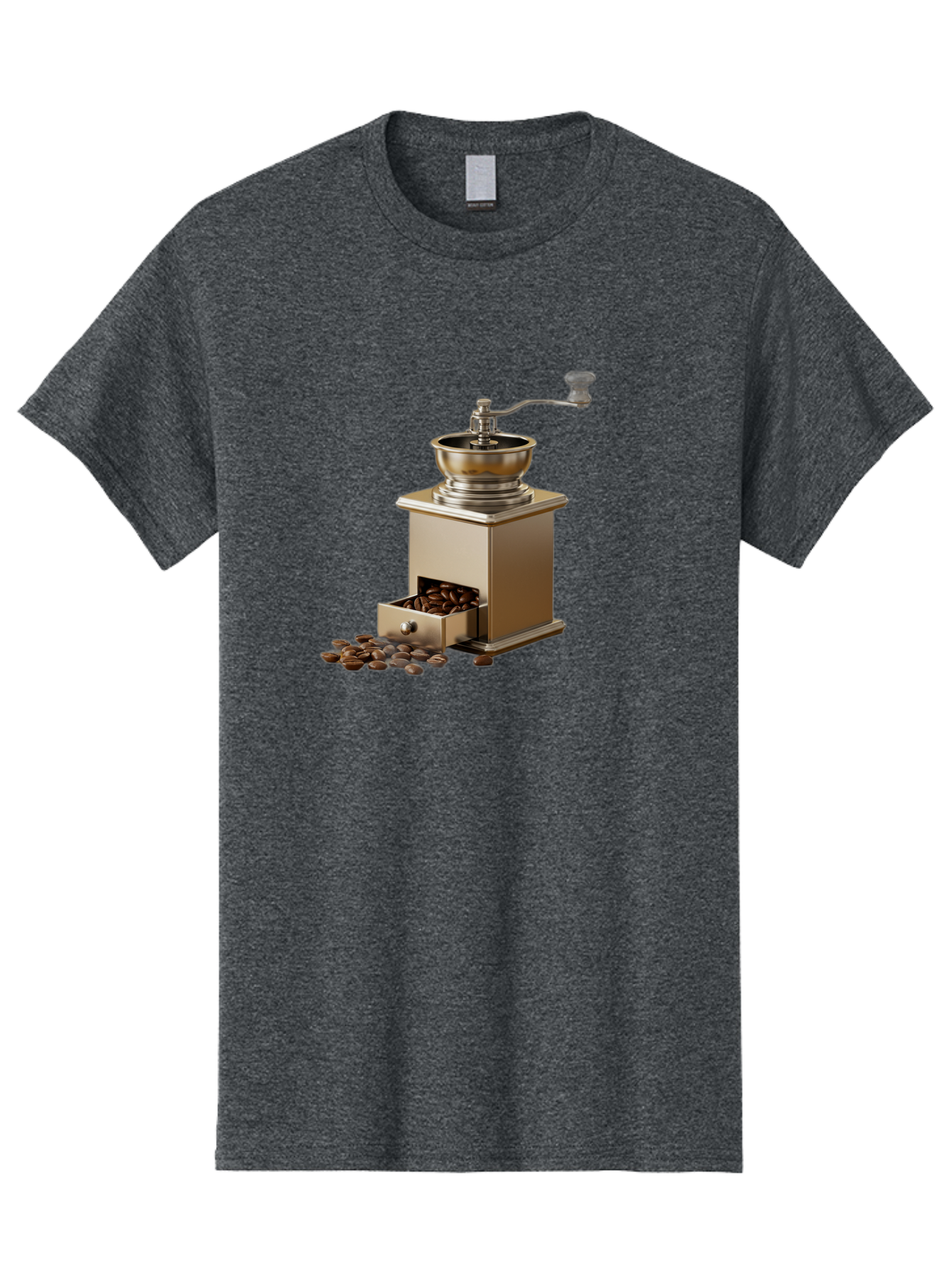 Coffee-Grinder-2 Men'S Graphic Tee, 100% Cotton, Comfortable Casual Summer Wear, Machine Washable, Coffee Grinder, Manual Grinder, Coffee Beans, Grinder With Drawer, Coffee Roasting, Manual Coffee, Coffee Grinding, Freshly Ground Coffee, Baa372