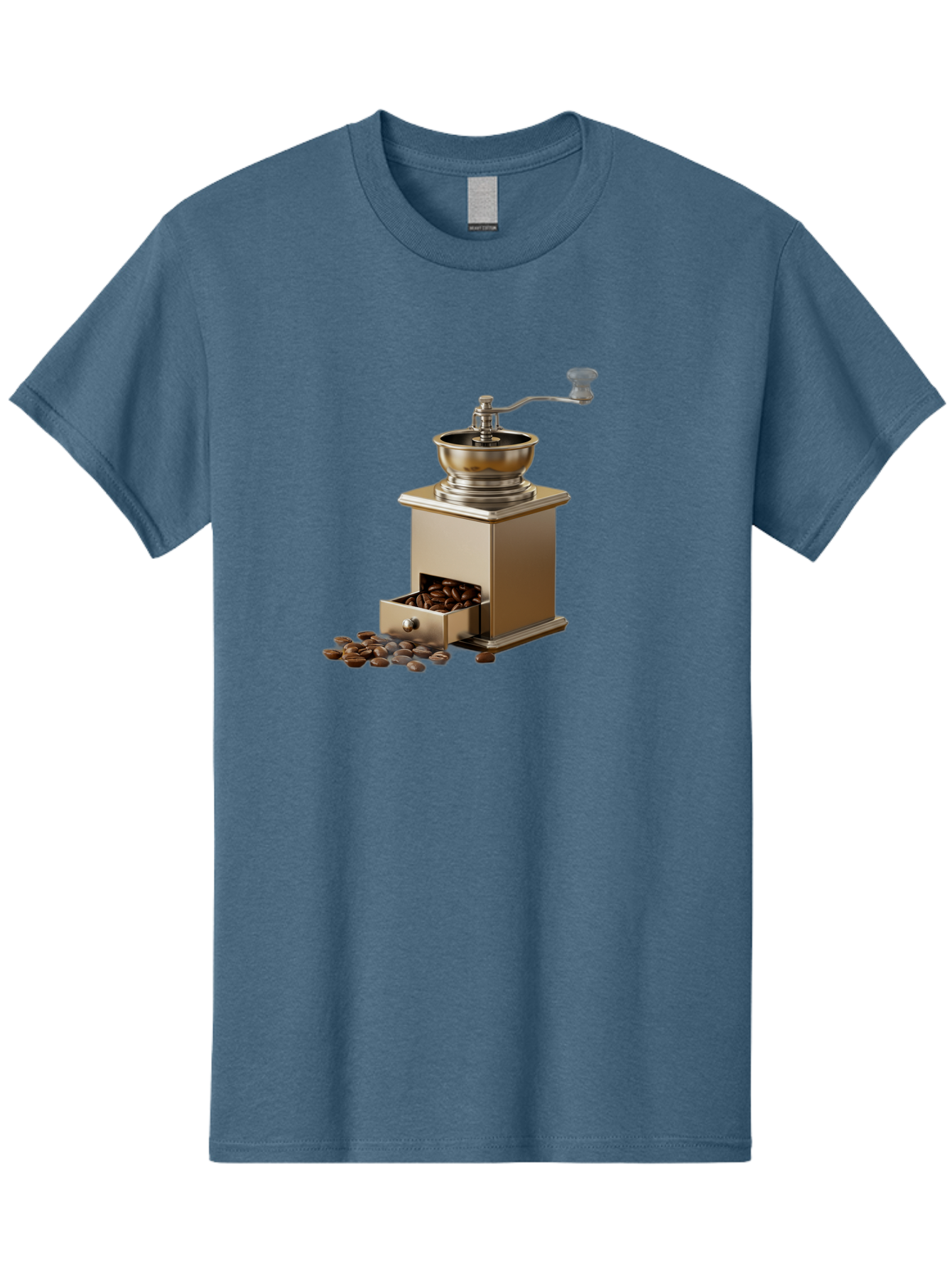 Coffee-Grinder-2 Men'S Graphic Tee, 100% Cotton, Comfortable Casual Summer Wear, Machine Washable, Coffee Grinder, Manual Grinder, Coffee Beans, Grinder With Drawer, Coffee Roasting, Manual Coffee, Coffee Grinding, Freshly Ground Coffee, Baa372
