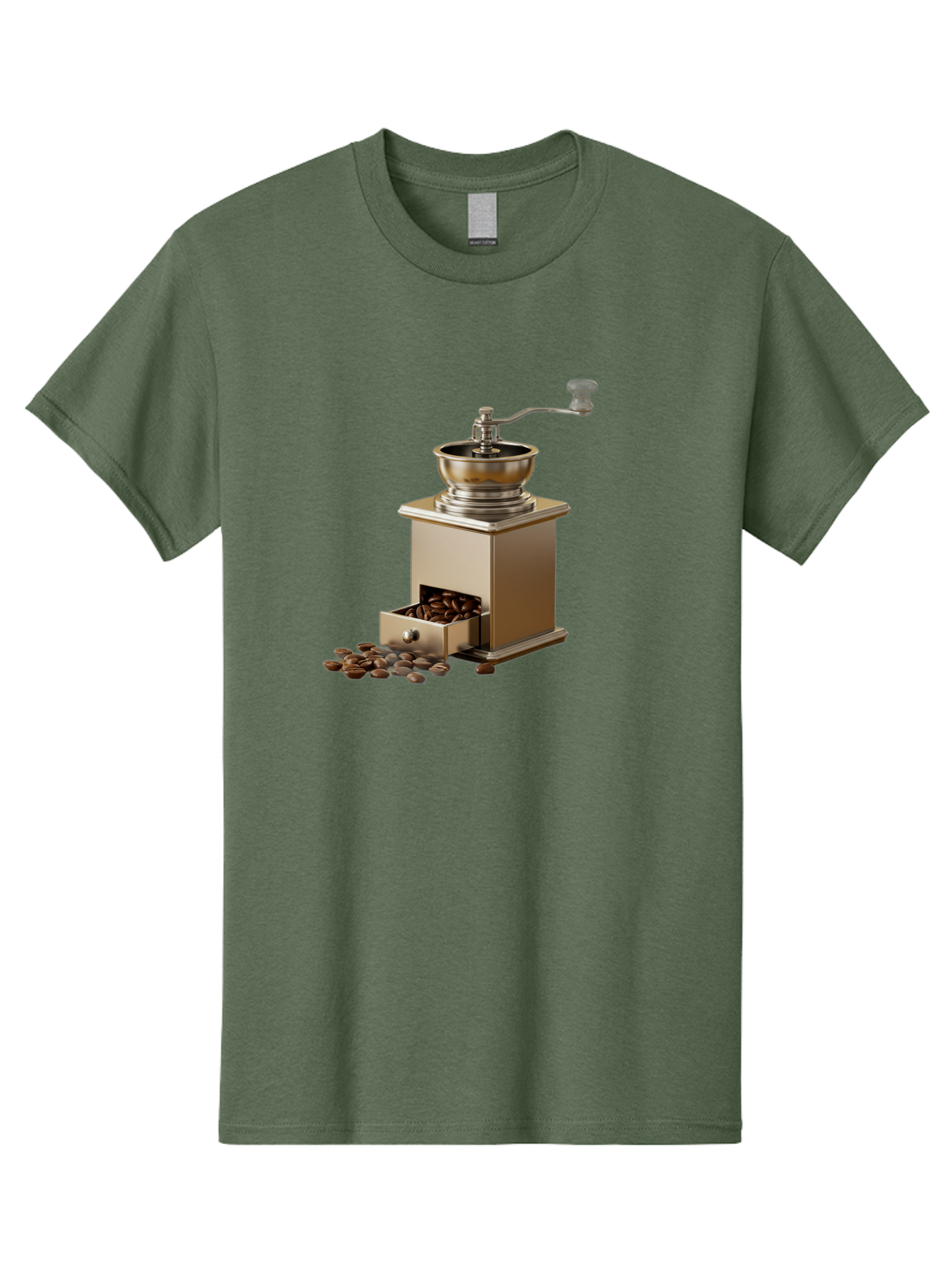 Coffee-Grinder-2 Men'S Graphic Tee, 100% Cotton, Comfortable Casual Summer Wear, Machine Washable, Coffee Grinder, Manual Grinder, Coffee Beans, Grinder With Drawer, Coffee Roasting, Manual Coffee, Coffee Grinding, Freshly Ground Coffee, Baa372
