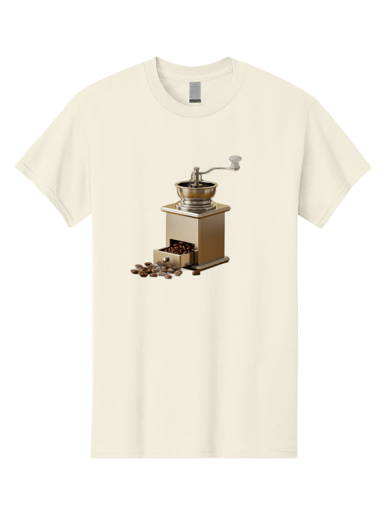 Coffee-Grinder-2 Men'S Graphic Tee, 100% Cotton, Comfortable Casual Summer Wear, Machine Washable, Coffee Grinder, Manual Grinder, Coffee Beans, Grinder With Drawer, Coffee Roasting, Manual Coffee, Coffee Grinding, Freshly Ground Coffee, Baa372