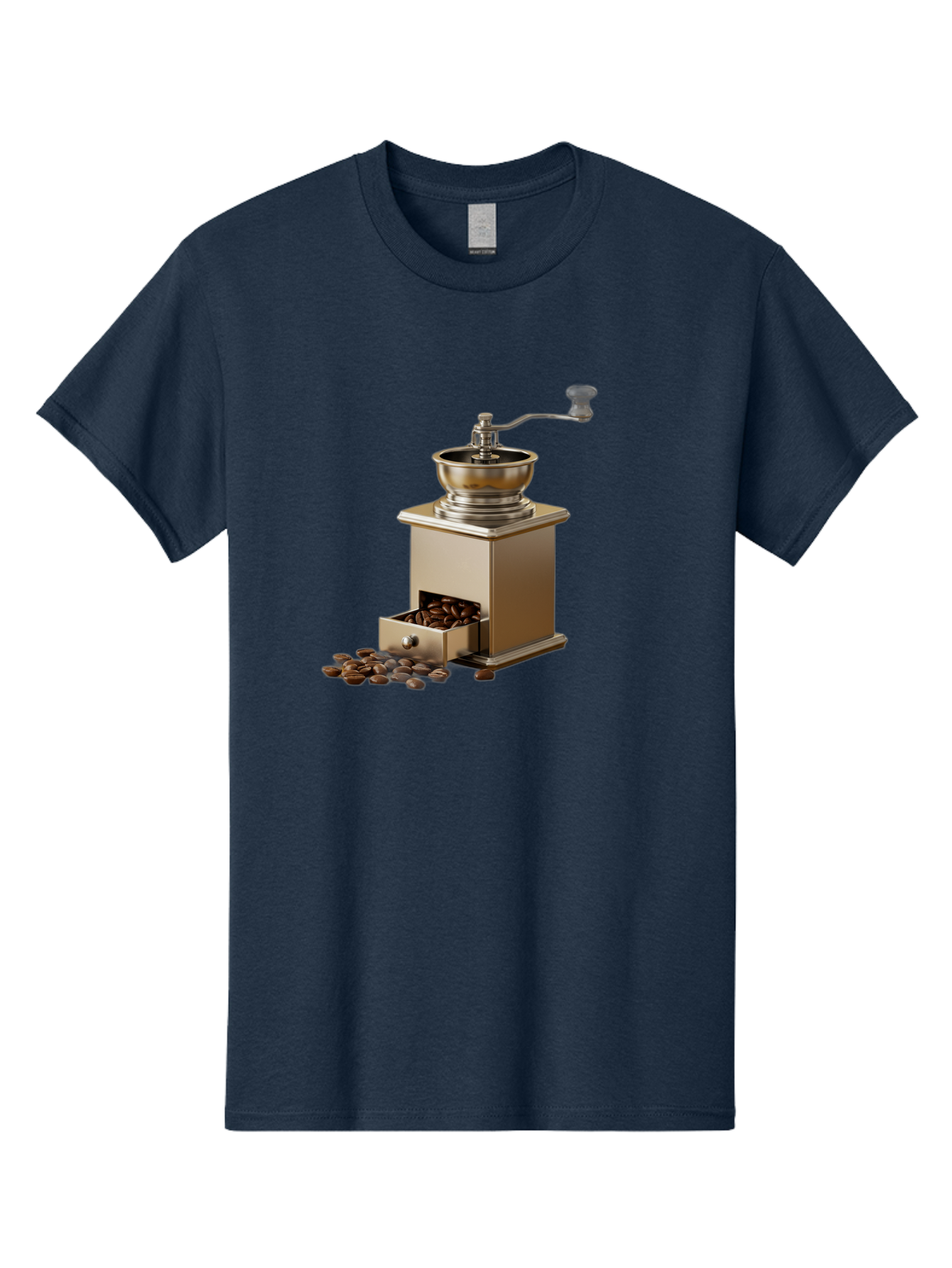 Coffee-Grinder-2 Men'S Graphic Tee, 100% Cotton, Comfortable Casual Summer Wear, Machine Washable, Coffee Grinder, Manual Grinder, Coffee Beans, Grinder With Drawer, Coffee Roasting, Manual Coffee, Coffee Grinding, Freshly Ground Coffee, Baa372