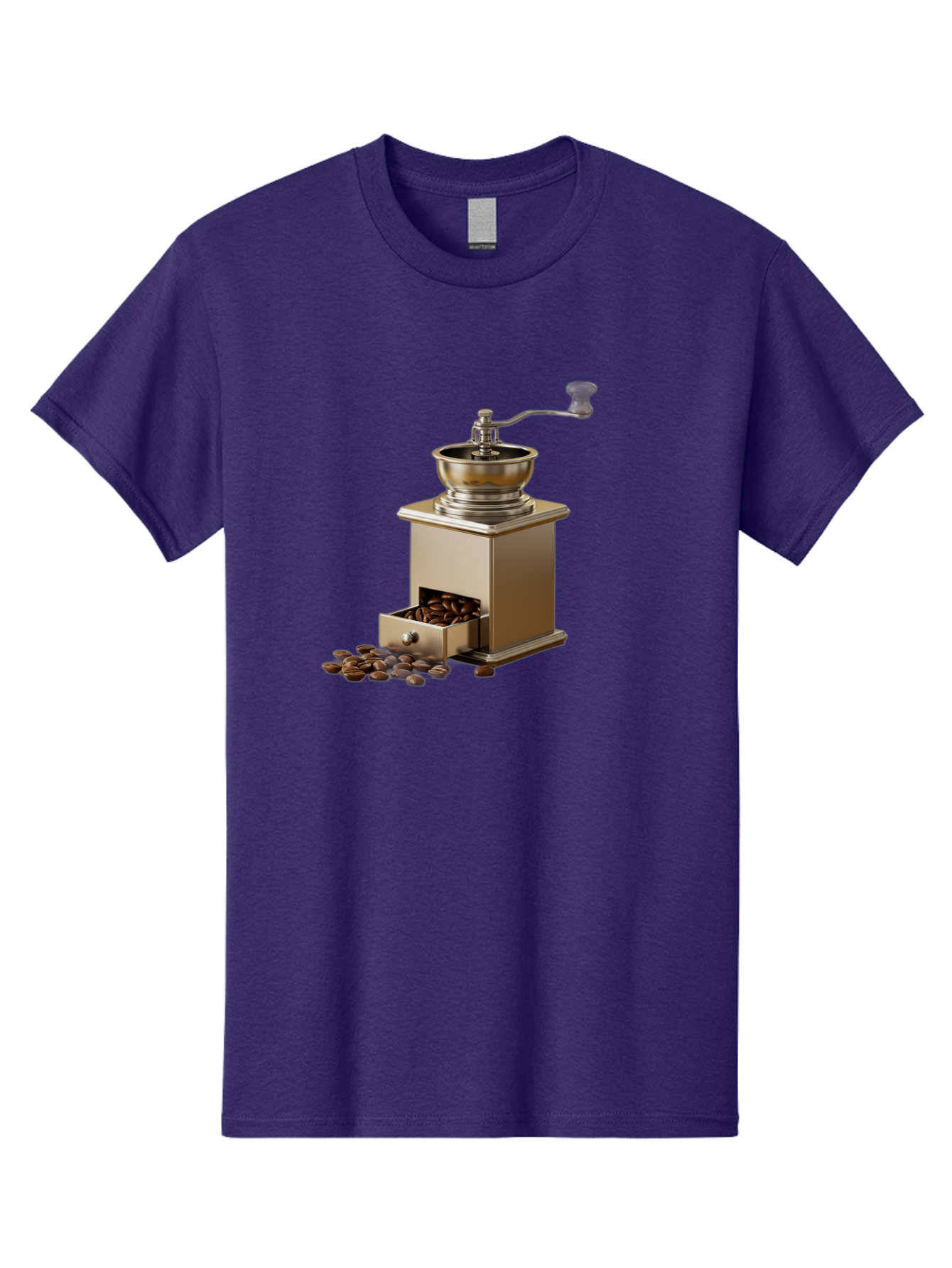 Coffee-Grinder-2 Men'S Graphic Tee, 100% Cotton, Comfortable Casual Summer Wear, Machine Washable, Coffee Grinder, Manual Grinder, Coffee Beans, Grinder With Drawer, Coffee Roasting, Manual Coffee, Coffee Grinding, Freshly Ground Coffee, Baa372