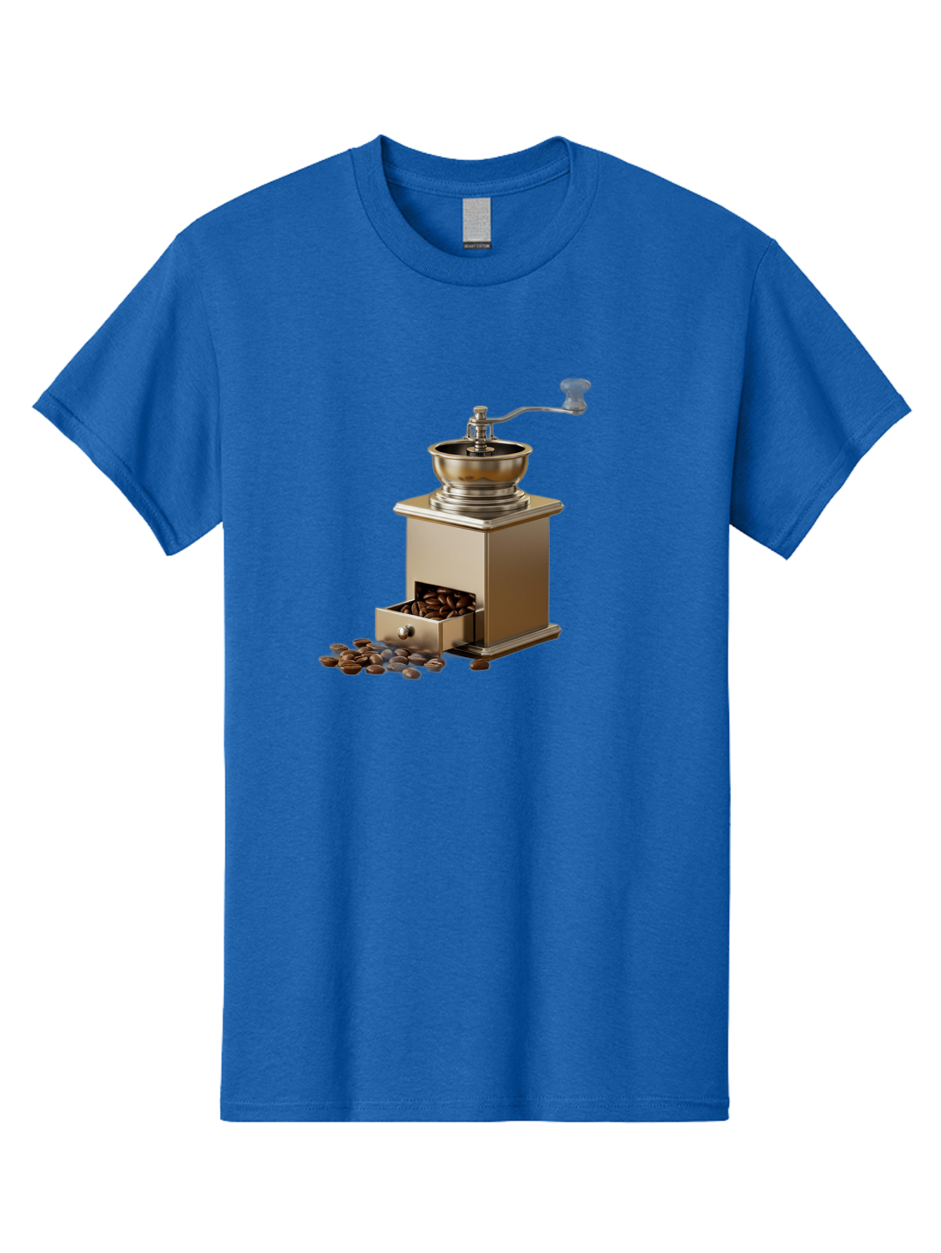 Coffee-Grinder-2 Men'S Graphic Tee, 100% Cotton, Comfortable Casual Summer Wear, Machine Washable, Coffee Grinder, Manual Grinder, Coffee Beans, Grinder With Drawer, Coffee Roasting, Manual Coffee, Coffee Grinding, Freshly Ground Coffee, Baa372