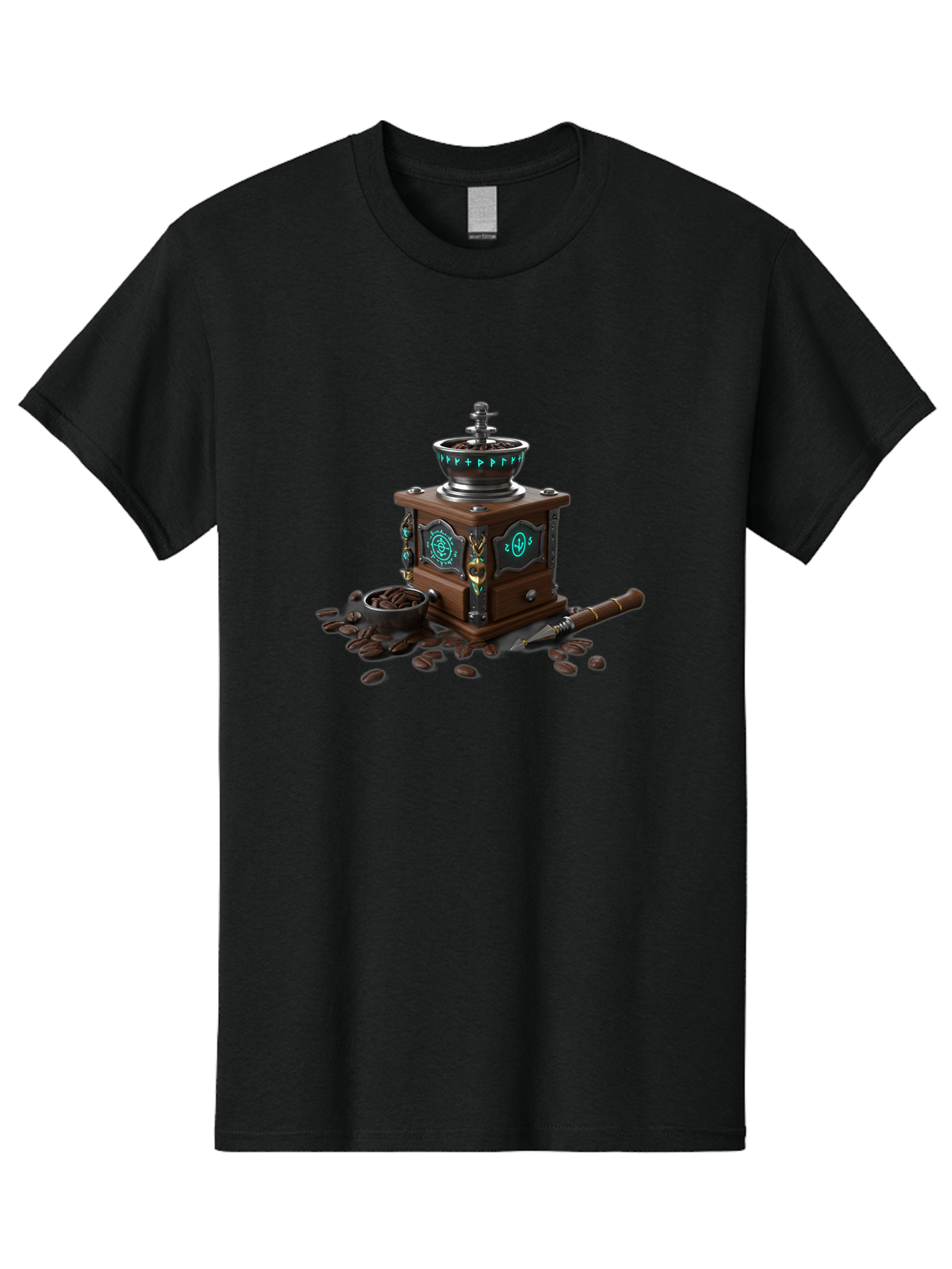 Coffee-Grinder-3 Men'S Graphic Tee, 100% Cotton, Comfortable Casual Summer Wear, Machine Washable, Coffee Grinder, Wooden Coffee Grinder, Coffee Beans, Vintage Coffee, Manual Grinder, Coffee Lovers, Coffee Roasting, Coffee Grinding, Baa373