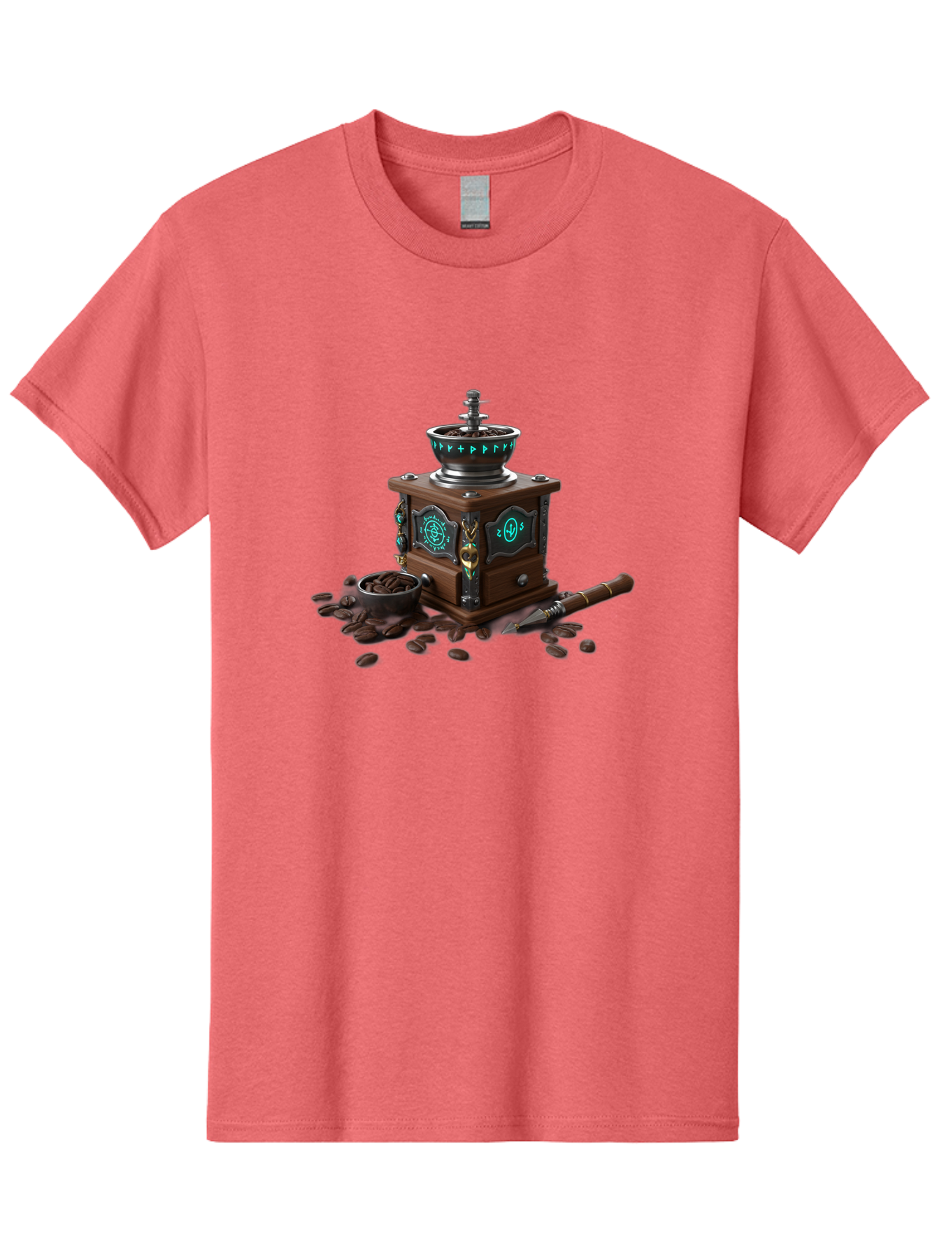 Coffee-Grinder-3 Men'S Graphic Tee, 100% Cotton, Comfortable Casual Summer Wear, Machine Washable, Coffee Grinder, Wooden Coffee Grinder, Coffee Beans, Vintage Coffee, Manual Grinder, Coffee Lovers, Coffee Roasting, Coffee Grinding, Baa373