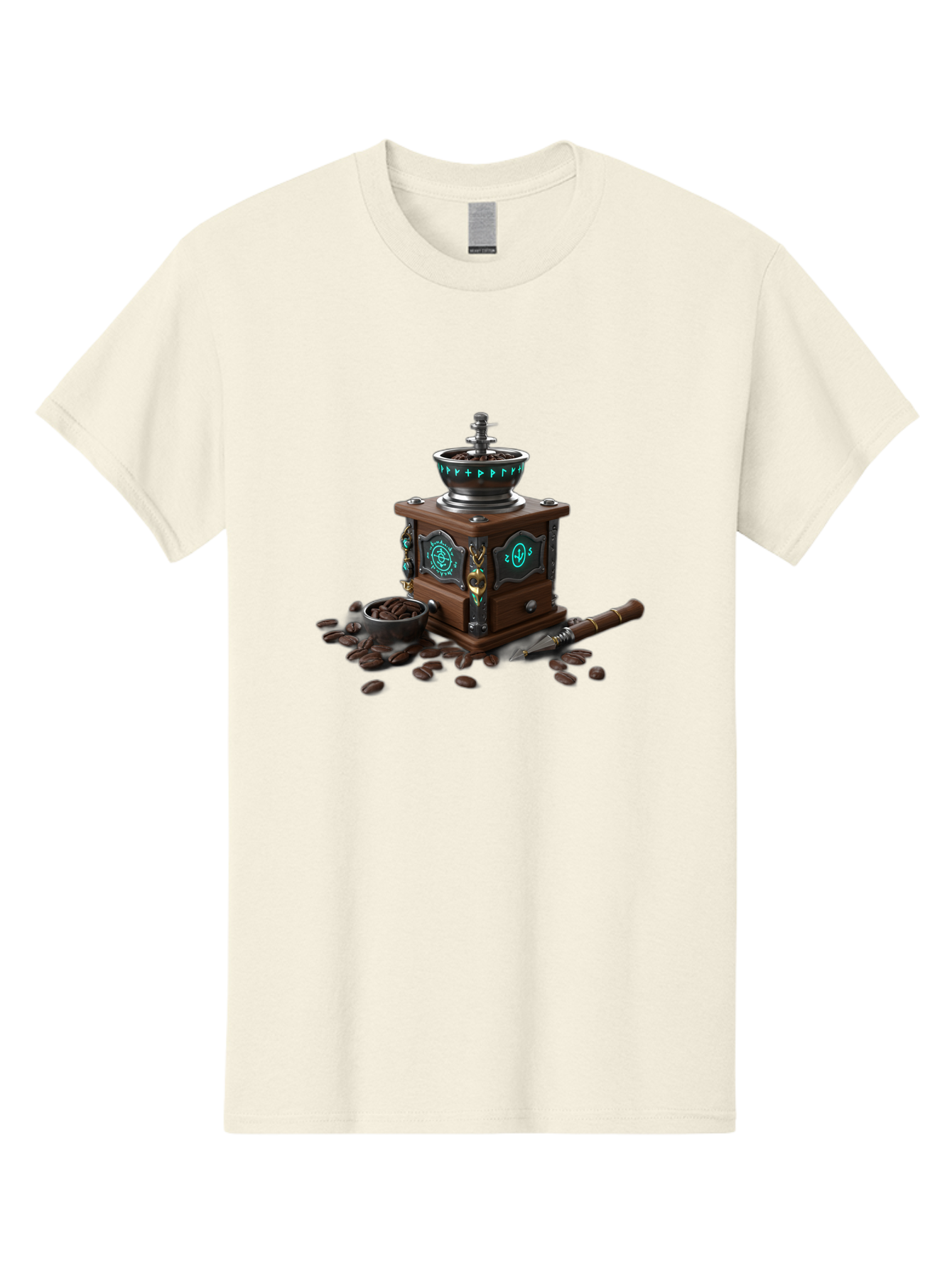 Coffee-Grinder-3 Men'S Graphic Tee, 100% Cotton, Comfortable Casual Summer Wear, Machine Washable, Coffee Grinder, Wooden Coffee Grinder, Coffee Beans, Vintage Coffee, Manual Grinder, Coffee Lovers, Coffee Roasting, Coffee Grinding, Baa373