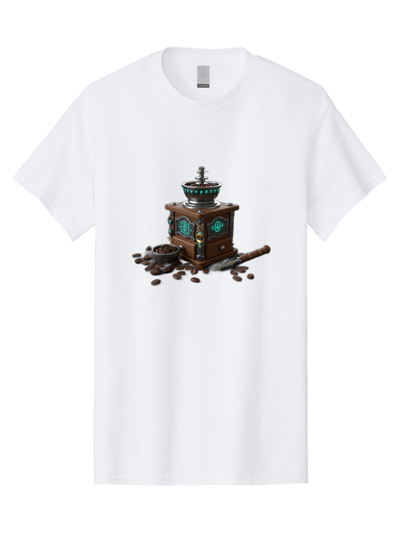 Coffee-Grinder-3 Men'S Graphic Tee, 100% Cotton, Comfortable Casual Summer Wear, Machine Washable, Coffee Grinder, Wooden Coffee Grinder, Coffee Beans, Vintage Coffee, Manual Grinder, Coffee Lovers, Coffee Roasting, Coffee Grinding, Baa373