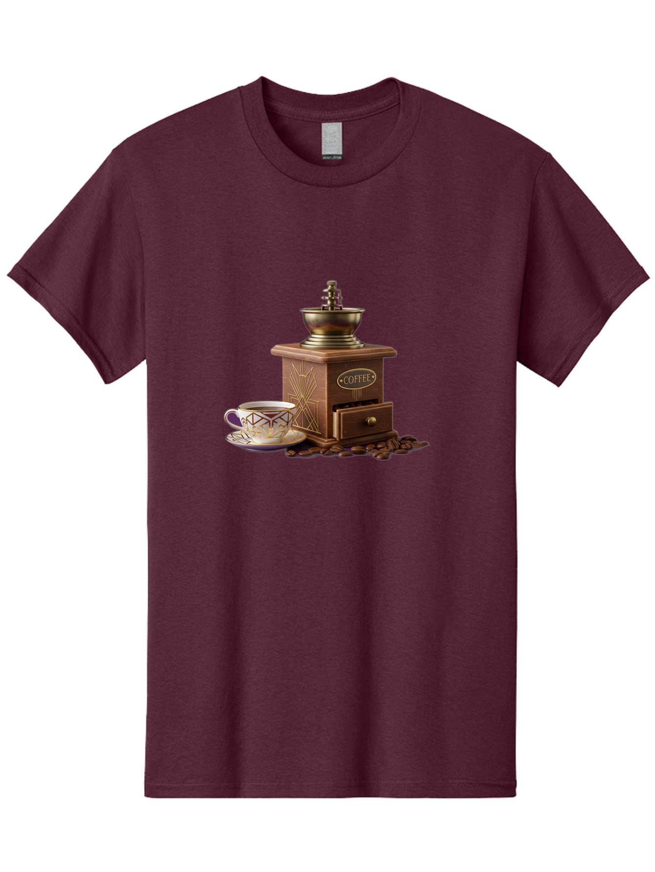 Coffee-Grinder Men'S Graphic Tee, 100% Cotton, Comfortable Casual Summer Wear, Machine Washable, Coffee Grinder, Coffee Beans, Coffee Cup, Morning Coffee, Coffee Time, Coffee Ritual, Coffee Culture, Coffee Lover, Coffee Break Baa374