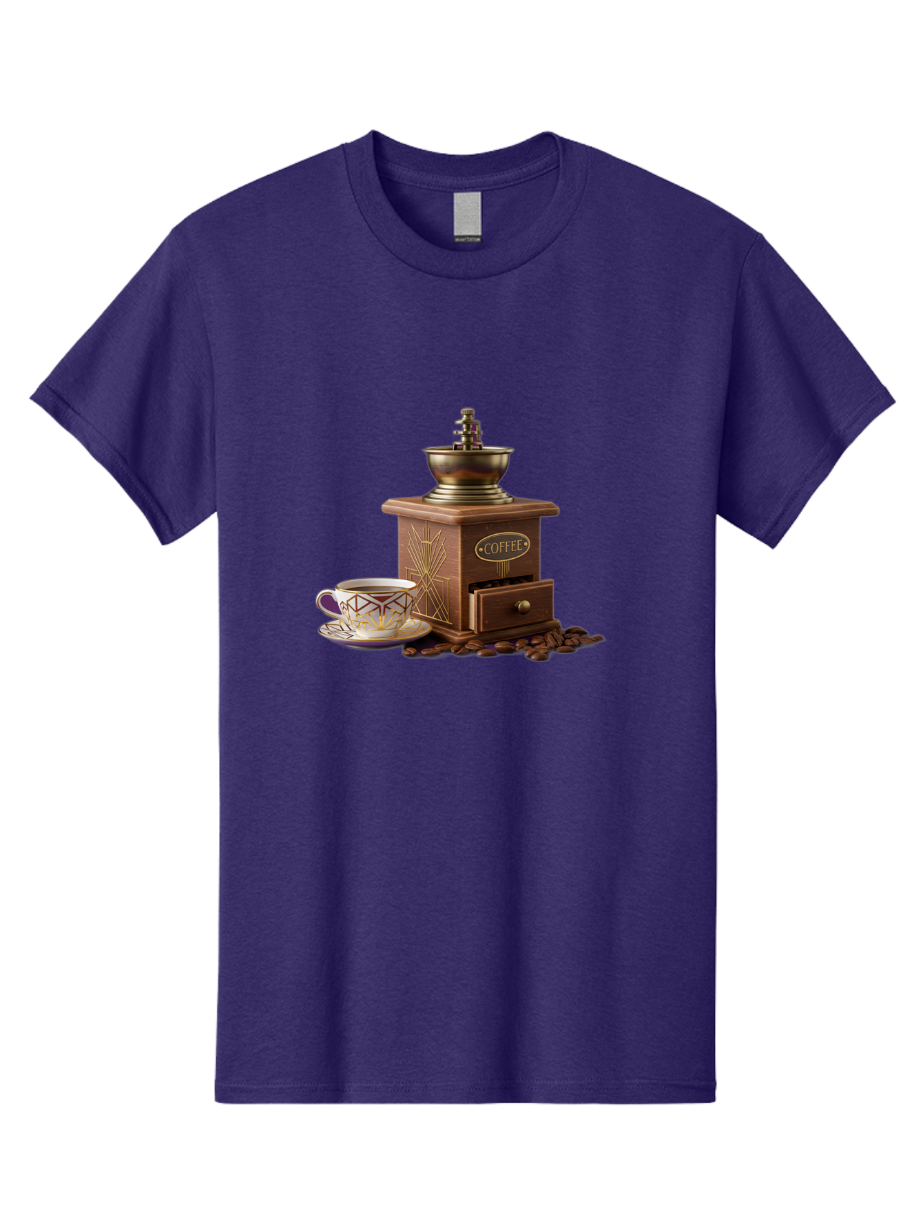 Coffee-Grinder Men'S Graphic Tee, 100% Cotton, Comfortable Casual Summer Wear, Machine Washable, Coffee Grinder, Coffee Beans, Coffee Cup, Morning Coffee, Coffee Time, Coffee Ritual, Coffee Culture, Coffee Lover, Coffee Break Baa374