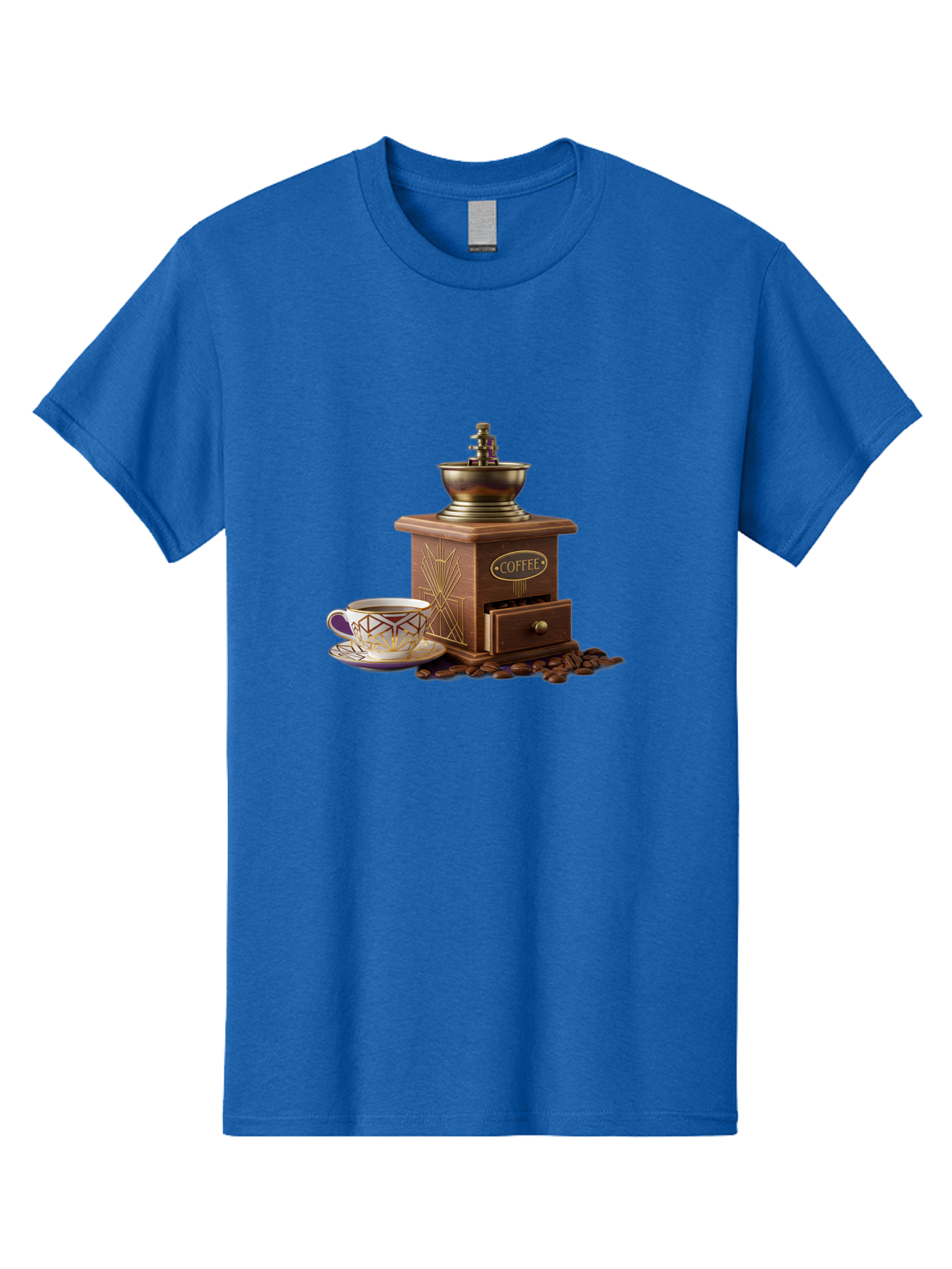 Coffee-Grinder Men'S Graphic Tee, 100% Cotton, Comfortable Casual Summer Wear, Machine Washable, Coffee Grinder, Coffee Beans, Coffee Cup, Morning Coffee, Coffee Time, Coffee Ritual, Coffee Culture, Coffee Lover, Coffee Break Baa374