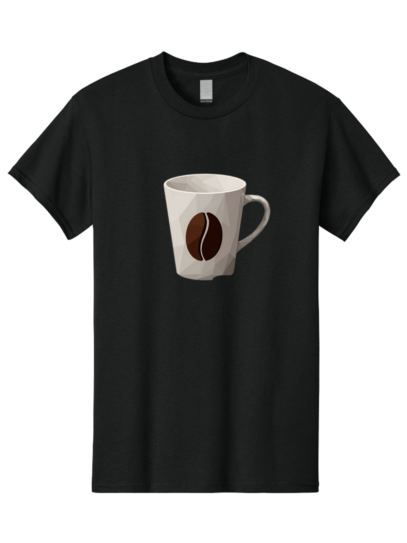 Coffee-Mug-3 Men'S Graphic Tee, 100% Cotton, Comfortable Casual Summer Wear, Machine Washable, Coffee Mug, Coffee Bean Design, White Ceramic, Modern Art, Coffee Lover, Morning Routine, Coffee Break, Daily Grind, Coffee Culture, Caffeine Fix Baa377