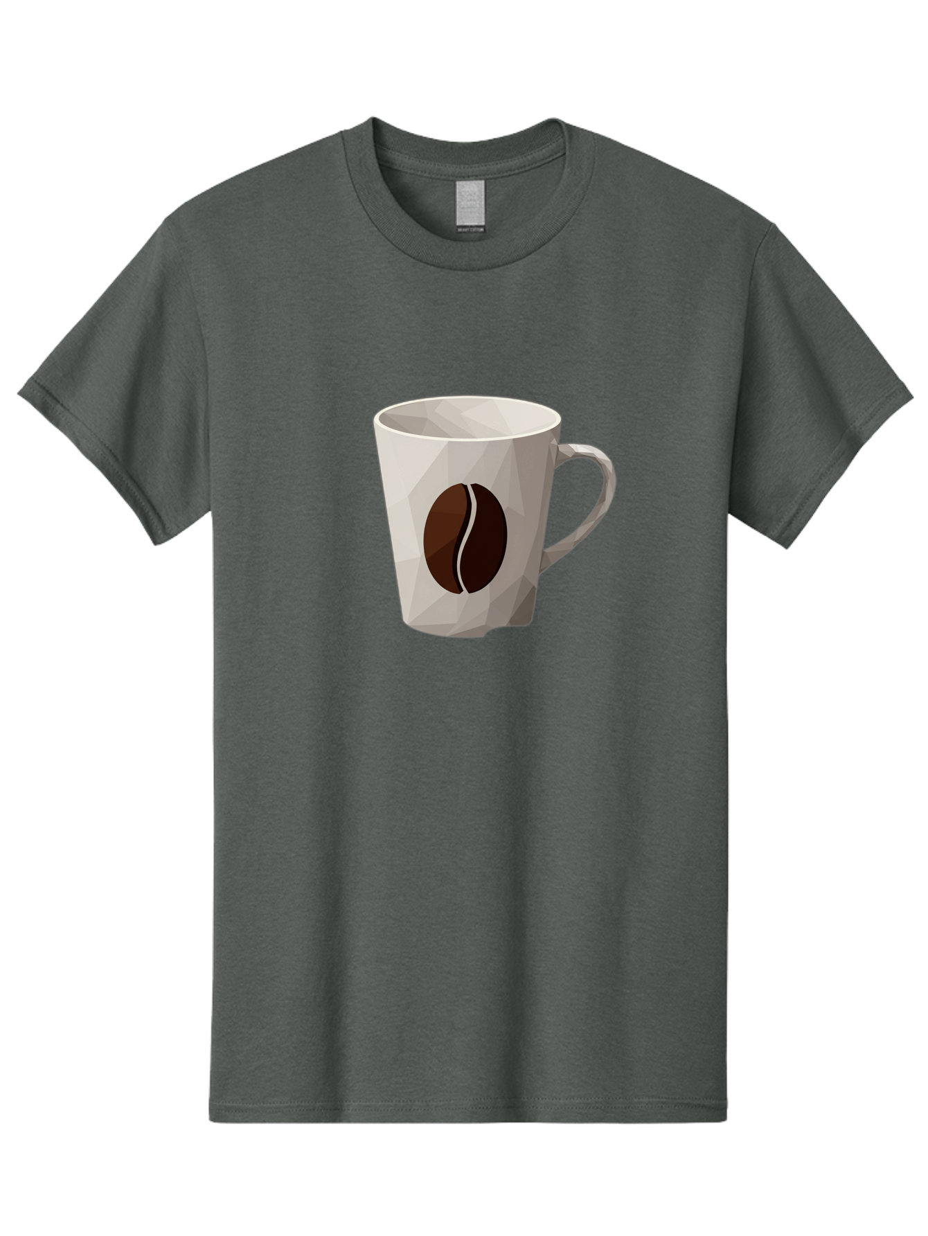 Coffee-Mug-3 Men'S Graphic Tee, 100% Cotton, Comfortable Casual Summer Wear, Machine Washable, Coffee Mug, Coffee Bean Design, White Ceramic, Modern Art, Coffee Lover, Morning Routine, Coffee Break, Daily Grind, Coffee Culture, Caffeine Fix Baa377