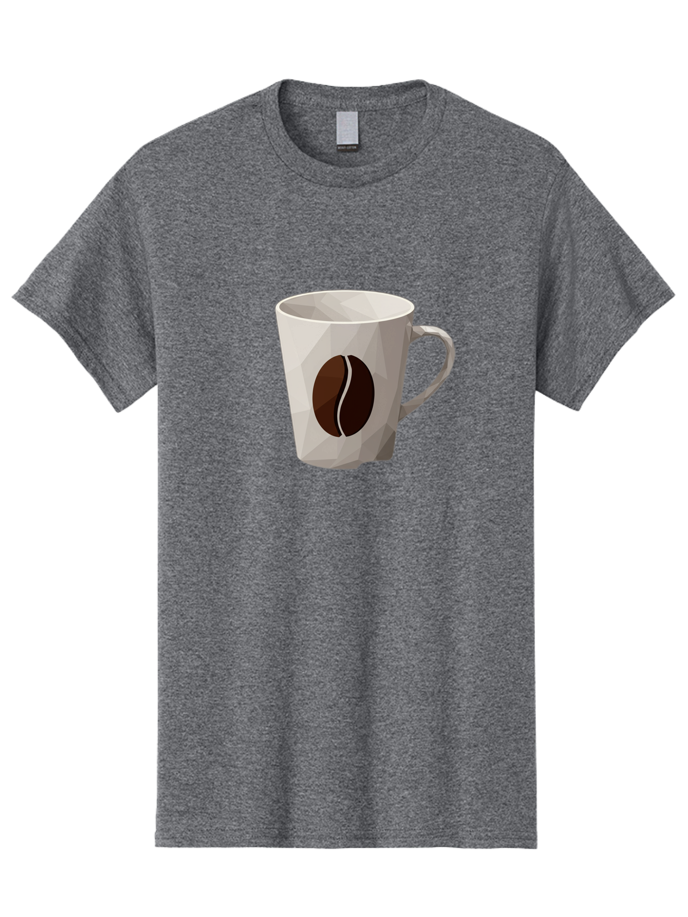 Coffee-Mug-3 Men'S Graphic Tee, 100% Cotton, Comfortable Casual Summer Wear, Machine Washable, Coffee Mug, Coffee Bean Design, White Ceramic, Modern Art, Coffee Lover, Morning Routine, Coffee Break, Daily Grind, Coffee Culture, Caffeine Fix Baa377
