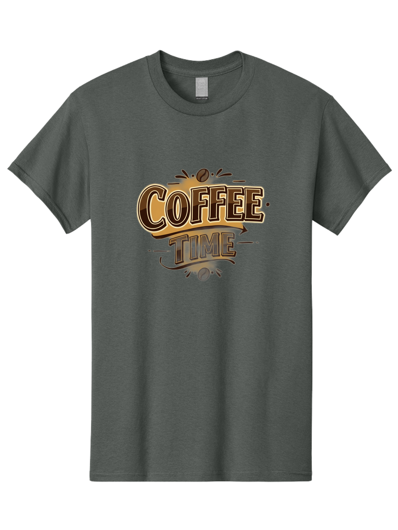 Coffee-Time Men'S Graphic Tee, 100% Cotton, Comfortable Casual Summer Wear, Machine Washable, Coffee Time, Coffee Beans, Coffee Break, Morning Coffee, Coffee Lover, Coffee Culture, Caffeine Boost, Daily Grind Baa380
