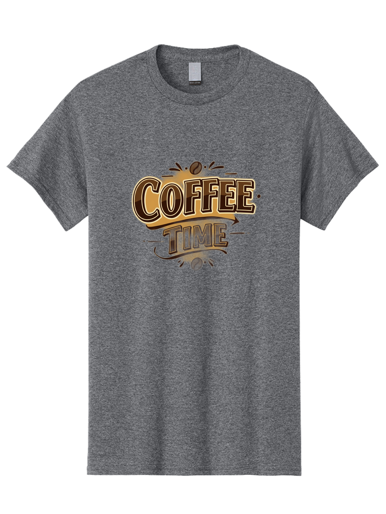 Coffee-Time Men'S Graphic Tee, 100% Cotton, Comfortable Casual Summer Wear, Machine Washable, Coffee Time, Coffee Beans, Coffee Break, Morning Coffee, Coffee Lover, Coffee Culture, Caffeine Boost, Daily Grind Baa380