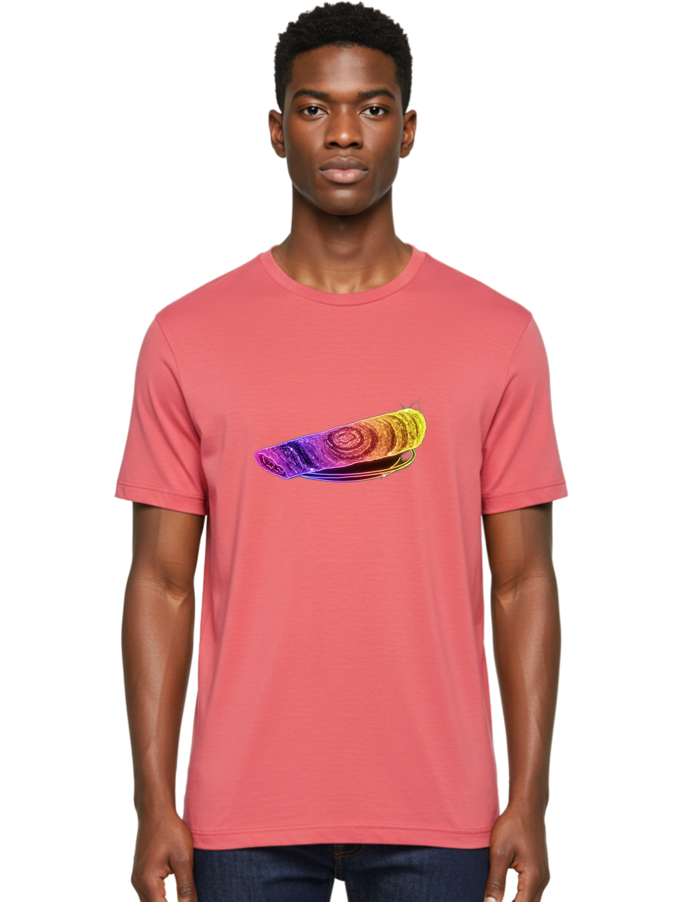 Colorful-Dosa Men'S Graphic Tee, 100% Cotton, Comfortable Casual Summer Wear, Machine Washable, Microscopic Animal, Tiny Creature, Eight Legs, Water Bear, Colorful, Vibrant, Scientific Illustration, Detailed Structure, Unique Texture Baa387