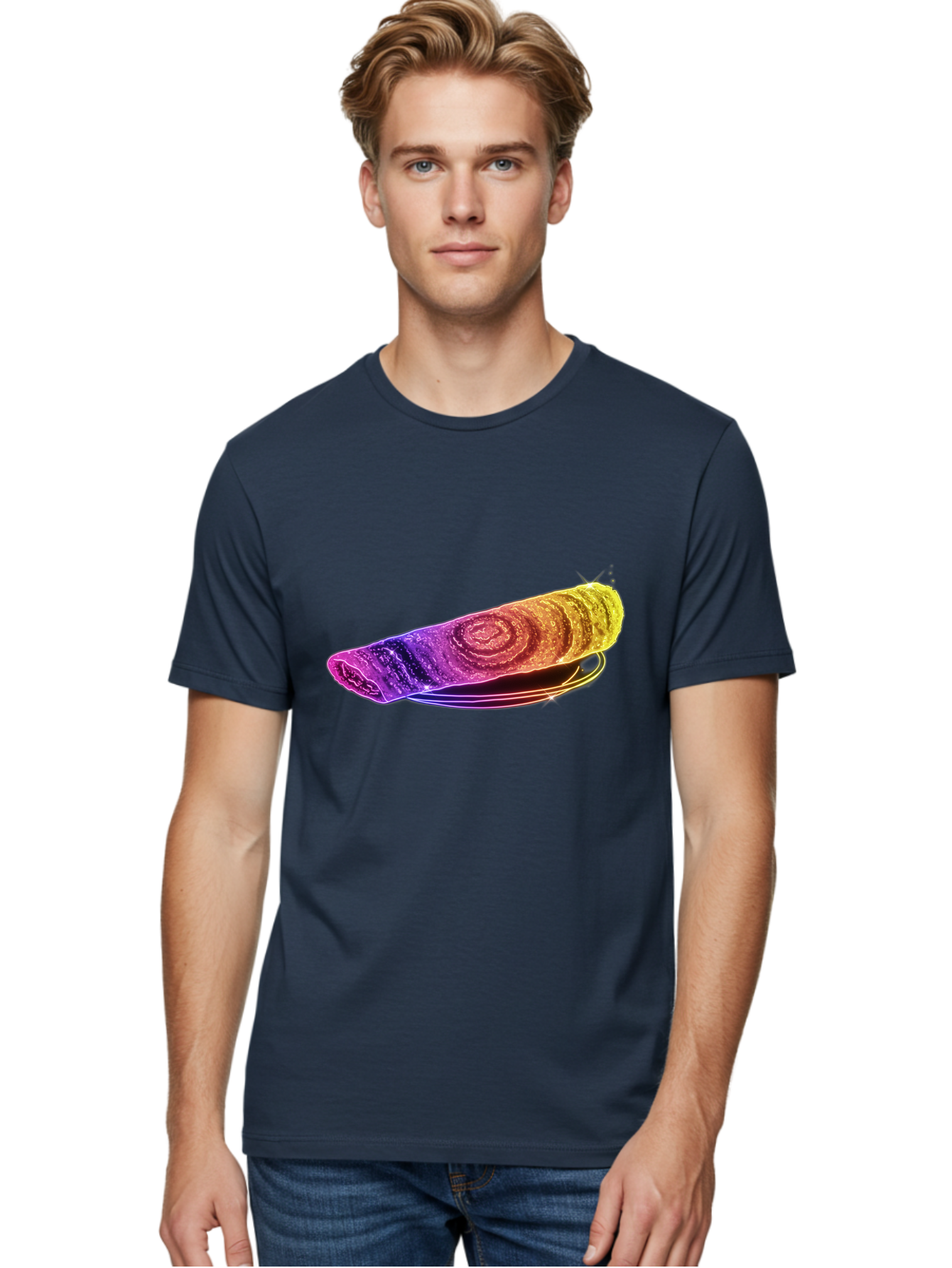 Colorful-Dosa Men'S Graphic Tee, 100% Cotton, Comfortable Casual Summer Wear, Machine Washable, Microscopic Animal, Tiny Creature, Eight Legs, Water Bear, Colorful, Vibrant, Scientific Illustration, Detailed Structure, Unique Texture Baa387