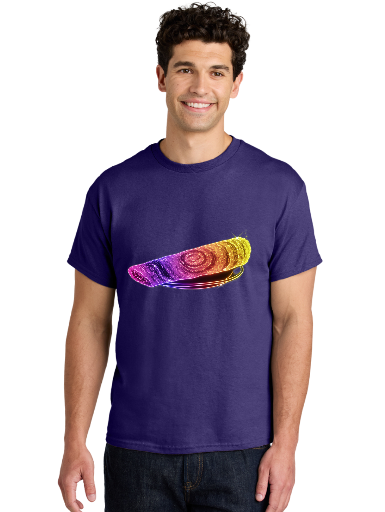 Colorful-Dosa Men'S Graphic Tee, 100% Cotton, Comfortable Casual Summer Wear, Machine Washable, Microscopic Animal, Tiny Creature, Eight Legs, Water Bear, Colorful, Vibrant, Scientific Illustration, Detailed Structure, Unique Texture Baa387