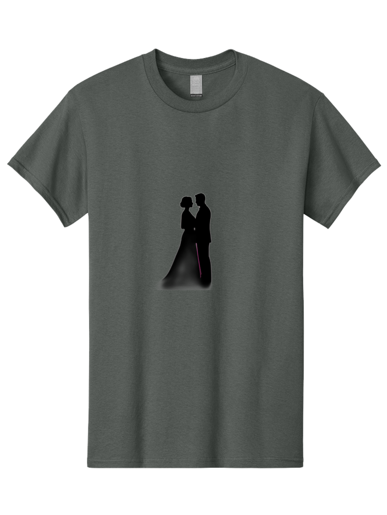 Couple-Silhouette Men'S Graphic Tee, 100% Cotton, Comfortable Casual Summer Wear, Machine Washable, Couple Kissing, Romantic Love, Wedding Couple, Silhouette, Tender Moment, Intimate Kiss, Love Birds Baa408