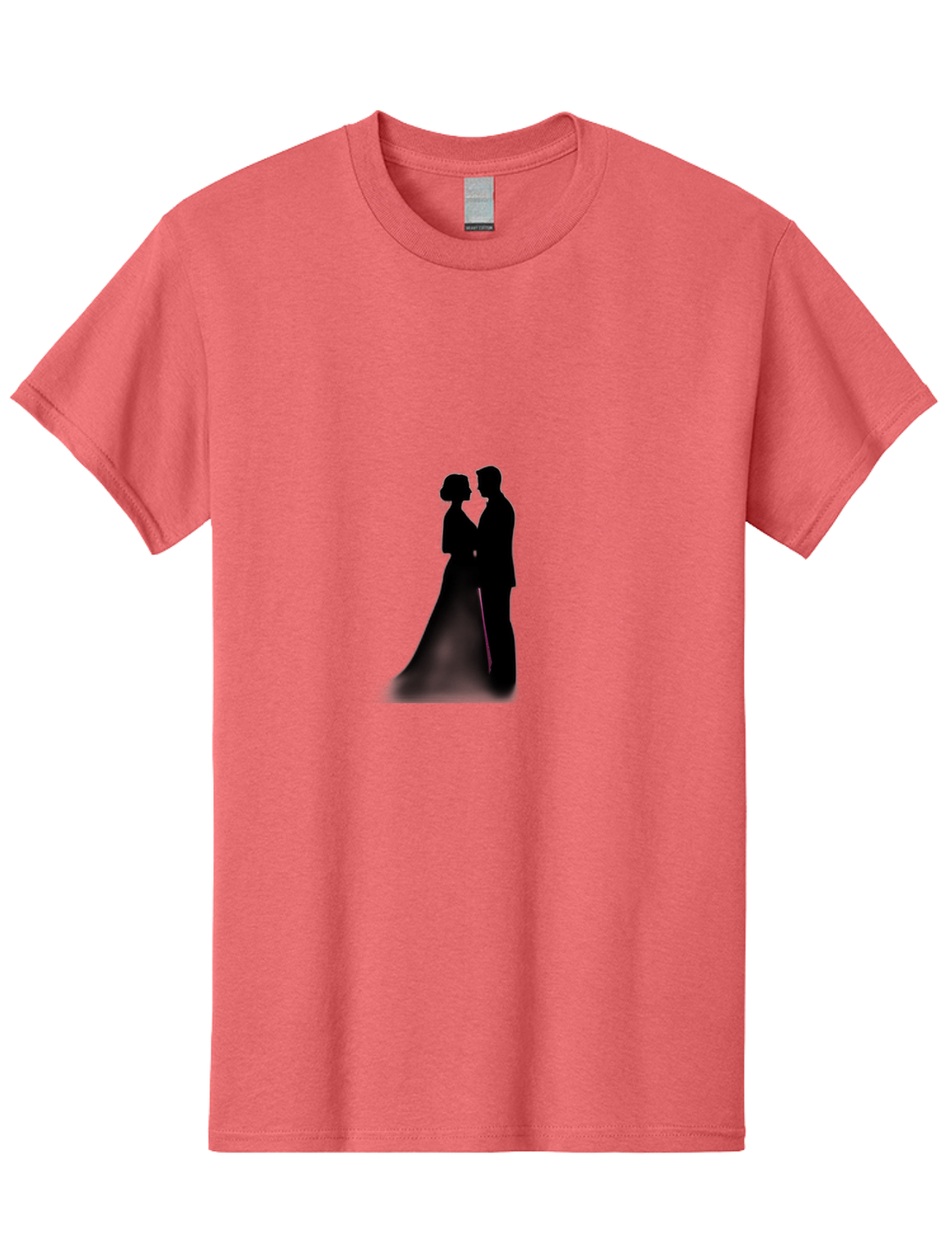 Couple-Silhouette Men'S Graphic Tee, 100% Cotton, Comfortable Casual Summer Wear, Machine Washable, Couple Kissing, Romantic Love, Wedding Couple, Silhouette, Tender Moment, Intimate Kiss, Love Birds Baa408