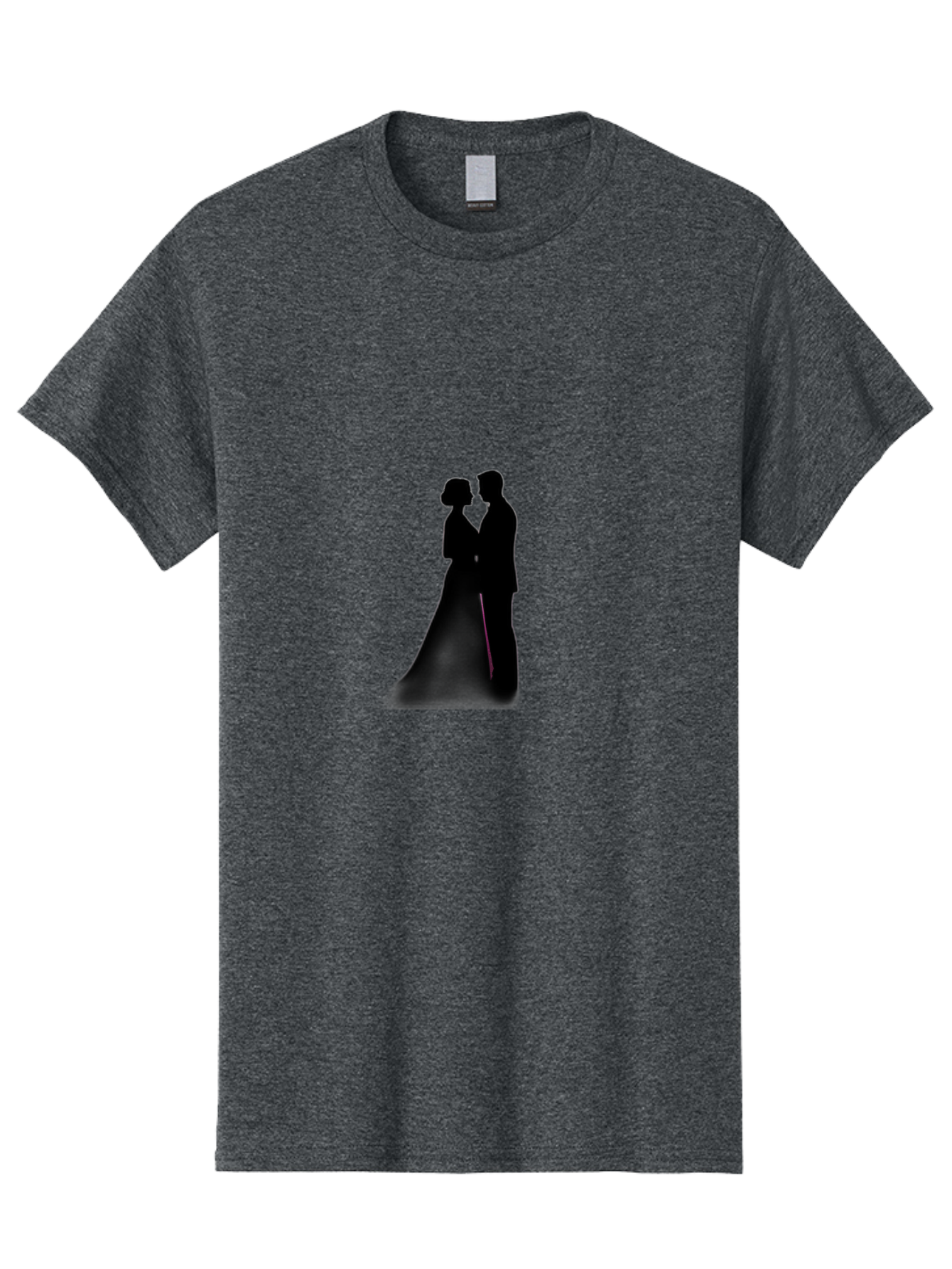 Couple-Silhouette Men'S Graphic Tee, 100% Cotton, Comfortable Casual Summer Wear, Machine Washable, Couple Kissing, Romantic Love, Wedding Couple, Silhouette, Tender Moment, Intimate Kiss, Love Birds Baa408