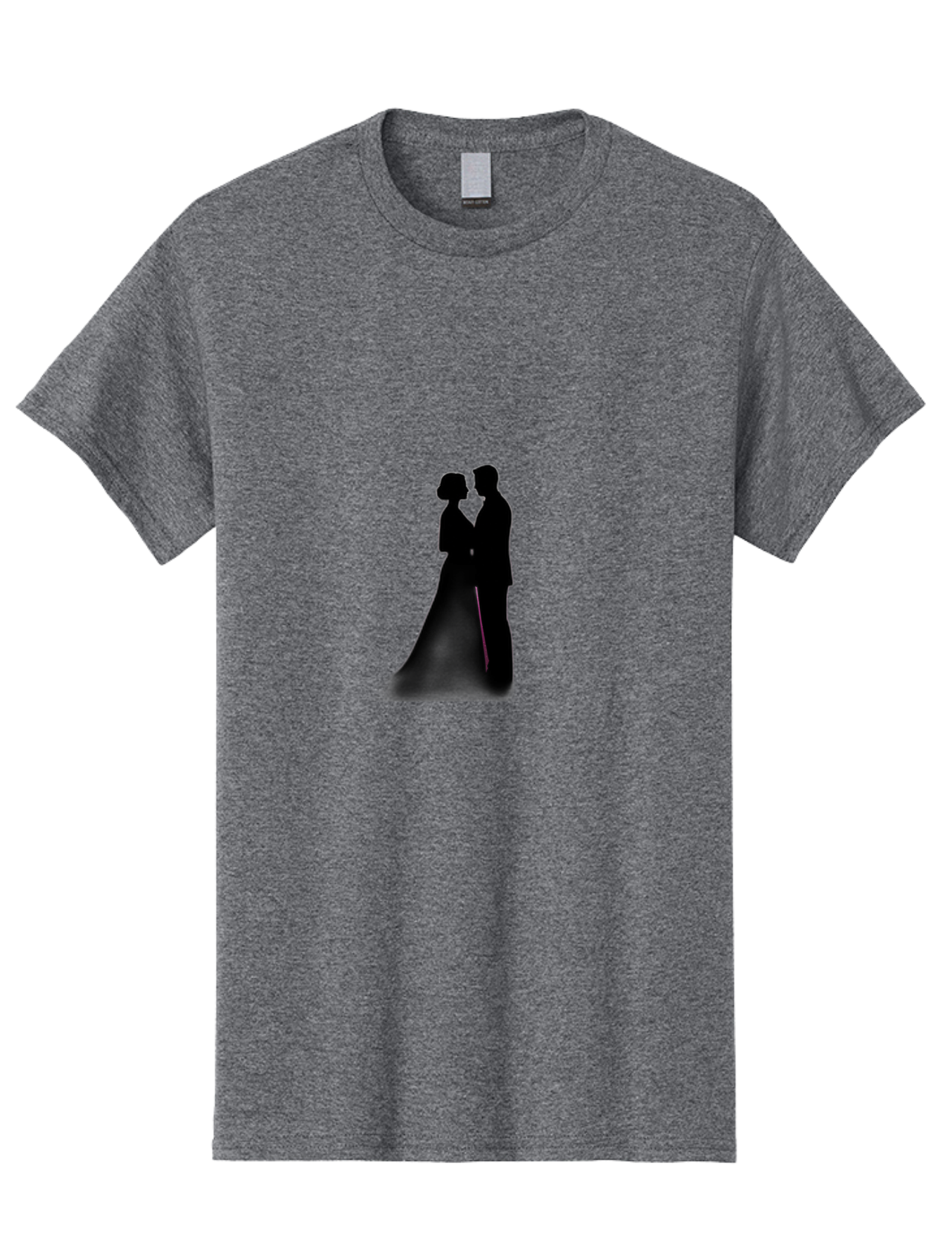 Couple-Silhouette Men'S Graphic Tee, 100% Cotton, Comfortable Casual Summer Wear, Machine Washable, Couple Kissing, Romantic Love, Wedding Couple, Silhouette, Tender Moment, Intimate Kiss, Love Birds Baa408