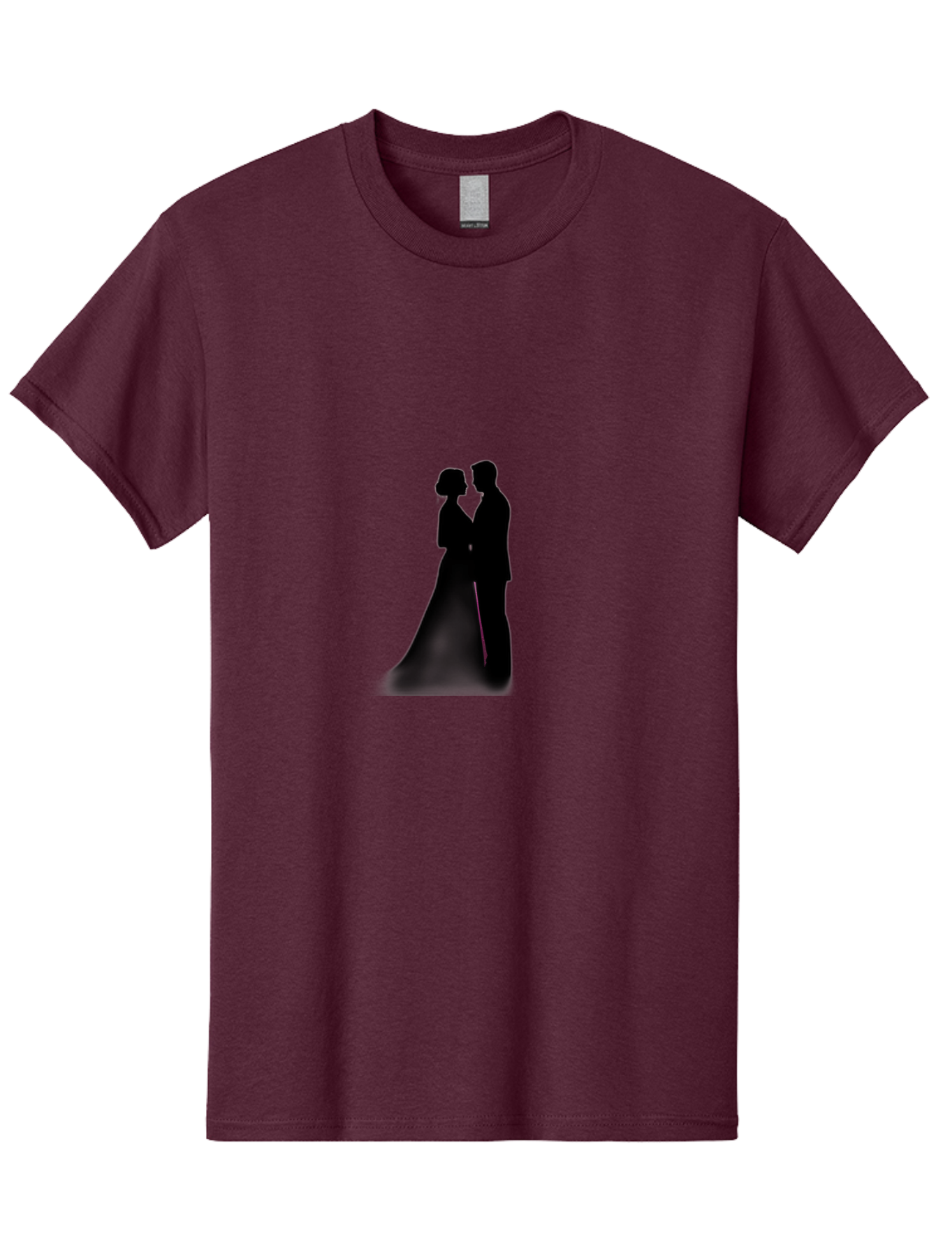Couple-Silhouette Men'S Graphic Tee, 100% Cotton, Comfortable Casual Summer Wear, Machine Washable, Couple Kissing, Romantic Love, Wedding Couple, Silhouette, Tender Moment, Intimate Kiss, Love Birds Baa408