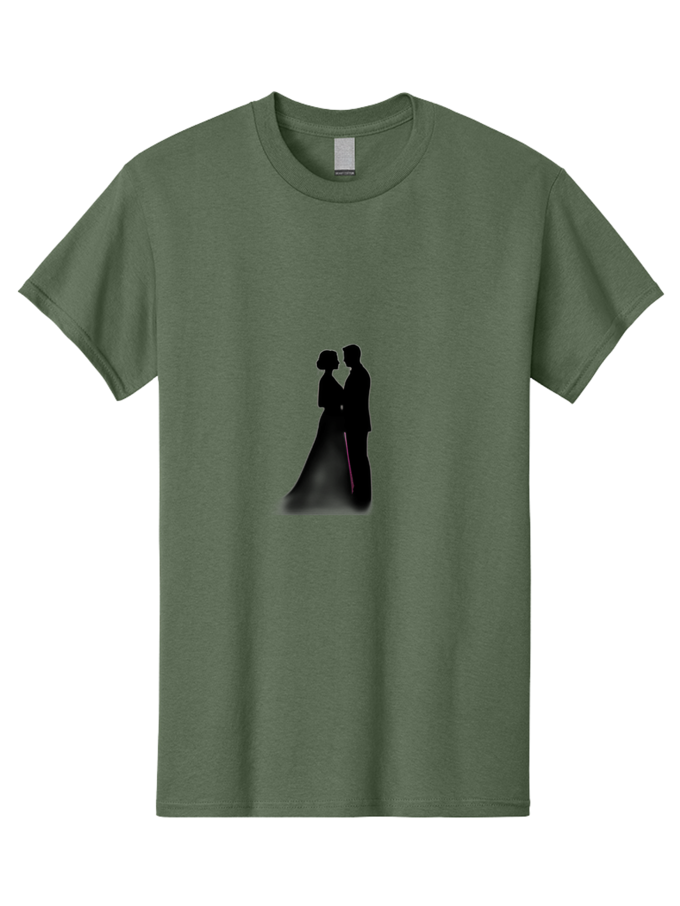Couple-Silhouette Men'S Graphic Tee, 100% Cotton, Comfortable Casual Summer Wear, Machine Washable, Couple Kissing, Romantic Love, Wedding Couple, Silhouette, Tender Moment, Intimate Kiss, Love Birds Baa408
