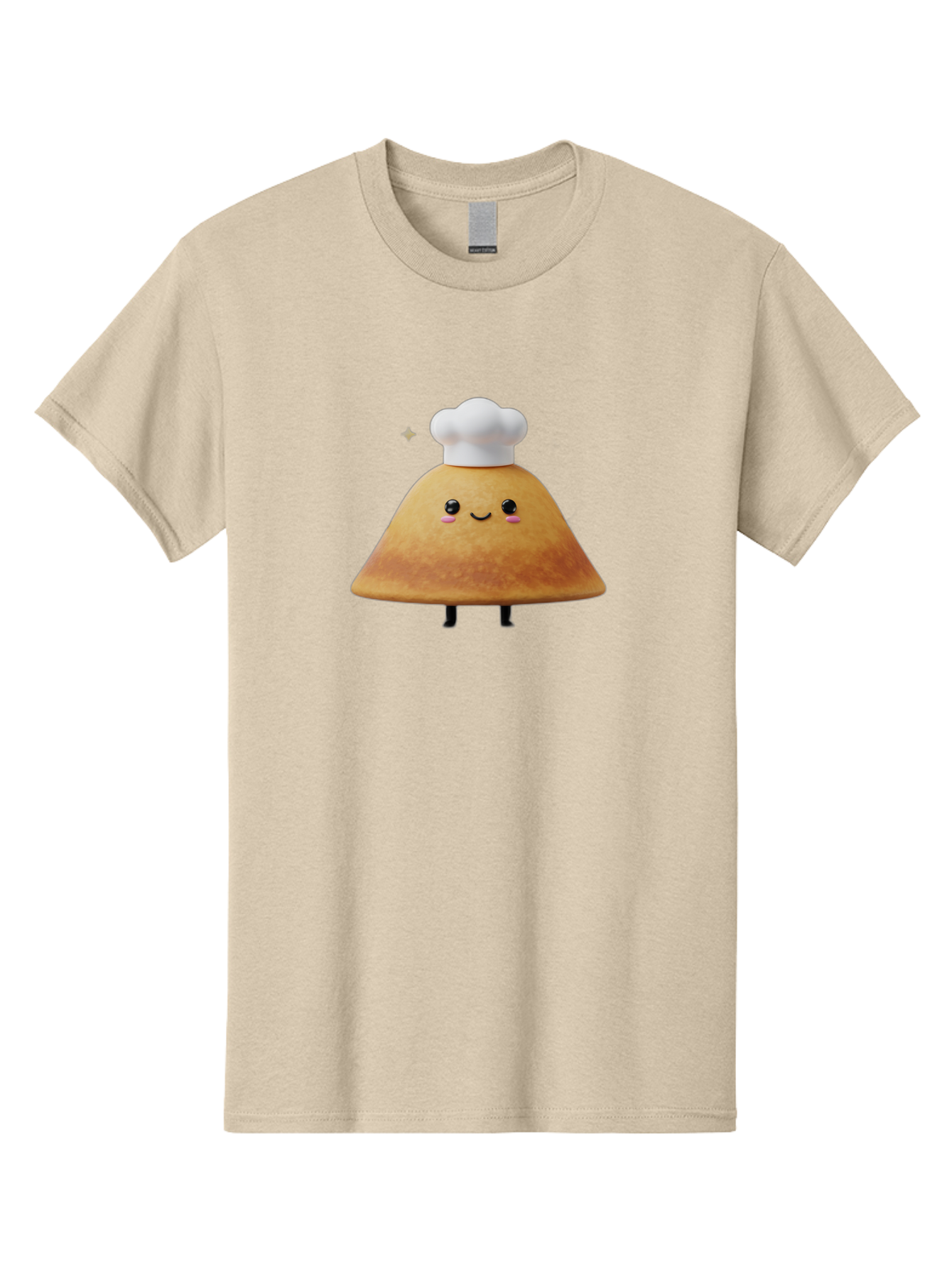 Crepe Men'S Graphic Tee, 100% Cotton, Comfortable Casual Summer Wear, Machine Washable, Crepe With Chef Hat, Cartoon Food, Adorable Character, Smiling Face, Cute Animation, French Cuisine, Sweet Treat, Foodie Fun, Animated Delight, Baa416
