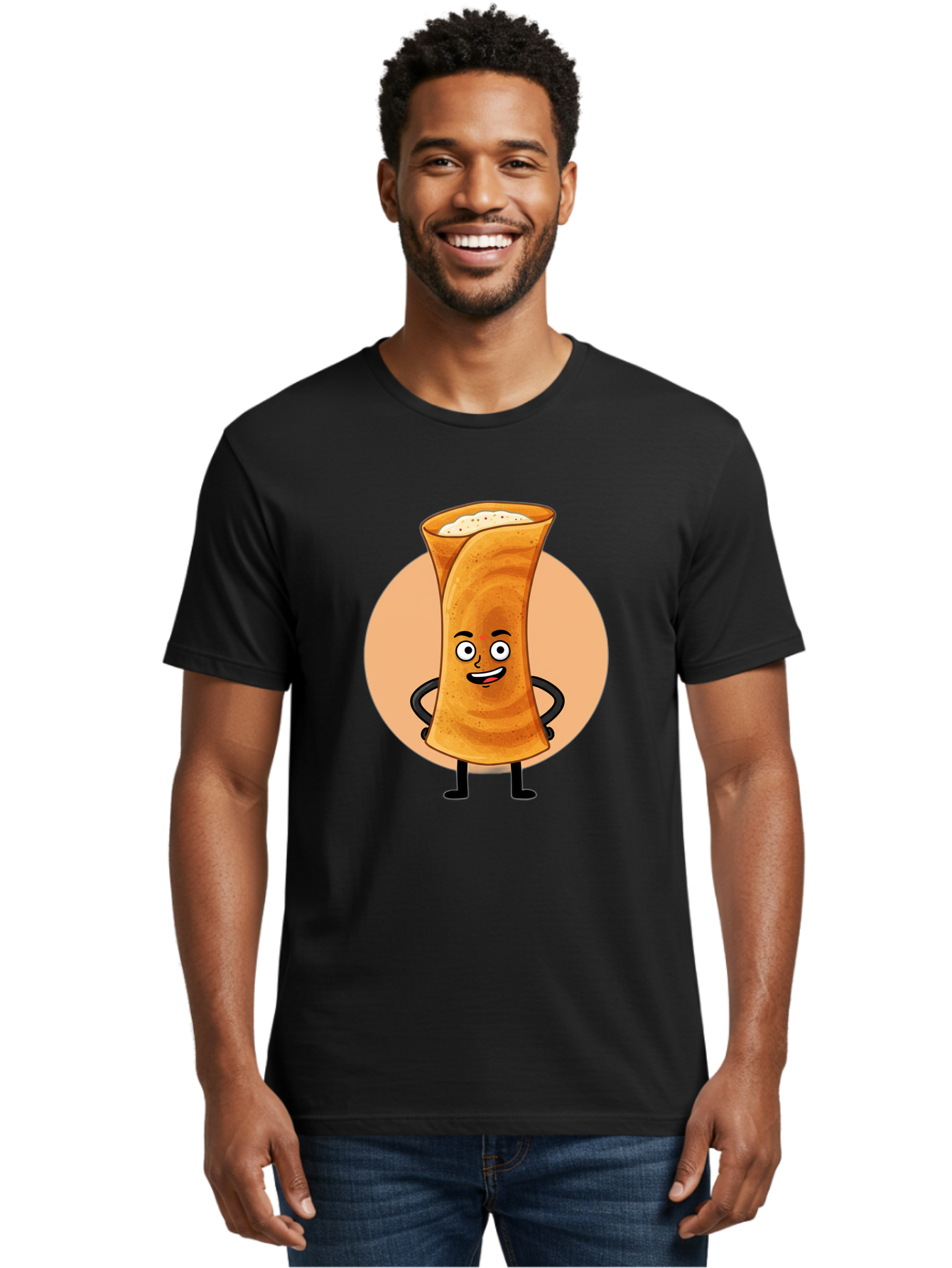 Dabba-Chai Men'S Graphic Tee, 100% Cotton, Comfortable Casual Summer Wear, Machine Washable, Cartoon Cup Of Tea, Dabba Chai, Indian Tea Culture, Anthropomorphic Beverage, Fun Illustration, Masala Chai, Tea Lover, Cute Character Baa437