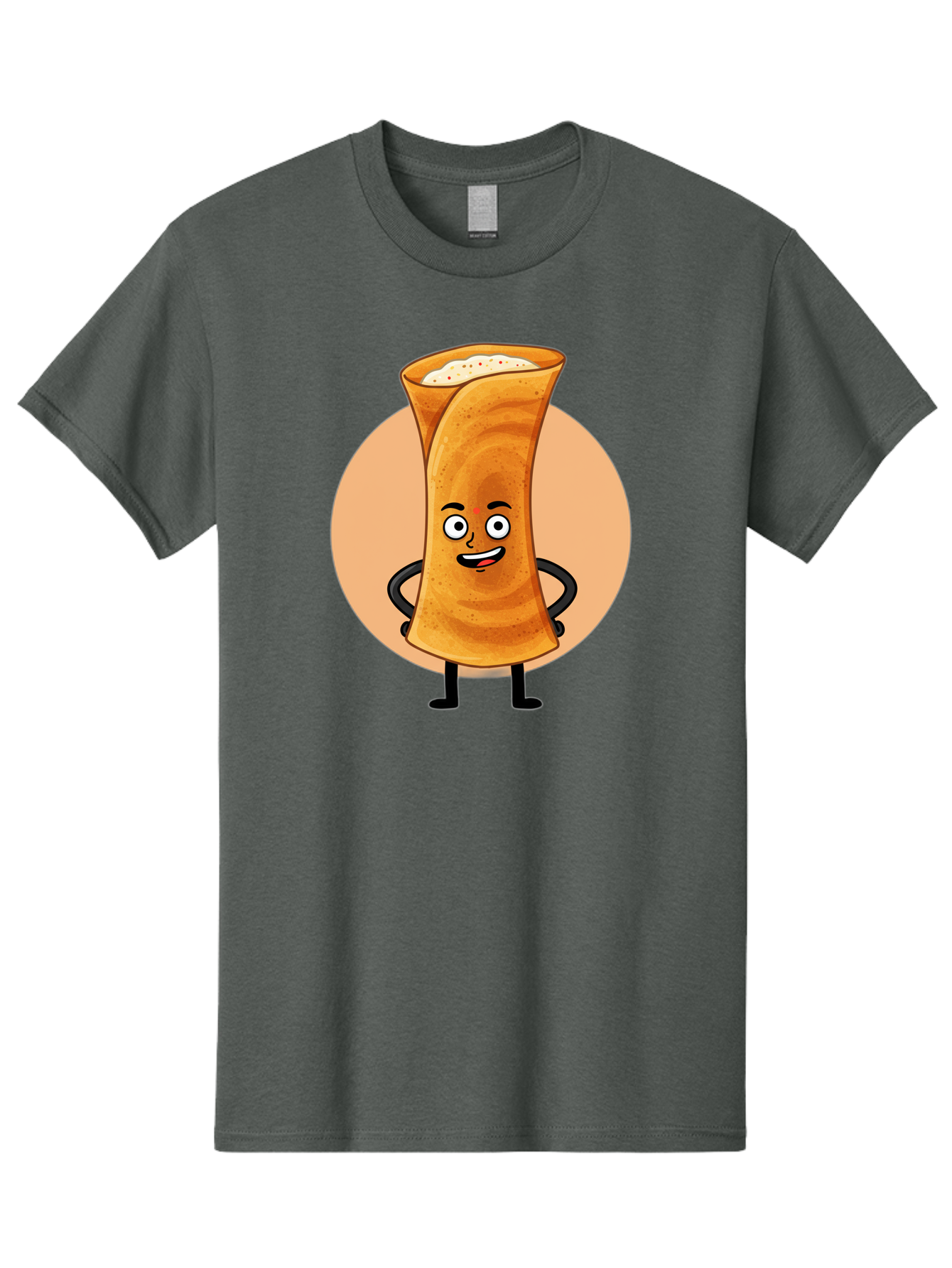 Dabba-Chai Men'S Graphic Tee, 100% Cotton, Comfortable Casual Summer Wear, Machine Washable, Cartoon Cup Of Tea, Dabba Chai, Indian Tea Culture, Anthropomorphic Beverage, Fun Illustration, Masala Chai, Tea Lover, Cute Character Baa437