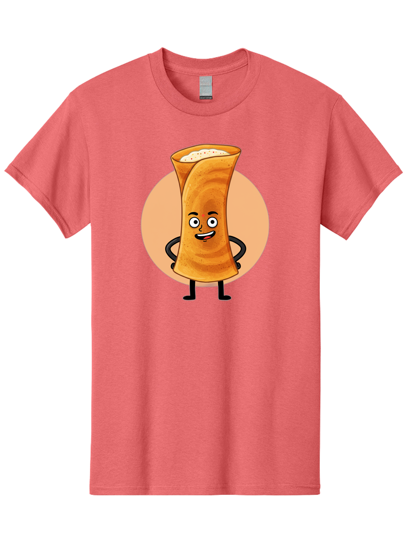 Dabba-Chai Men'S Graphic Tee, 100% Cotton, Comfortable Casual Summer Wear, Machine Washable, Cartoon Cup Of Tea, Dabba Chai, Indian Tea Culture, Anthropomorphic Beverage, Fun Illustration, Masala Chai, Tea Lover, Cute Character Baa437