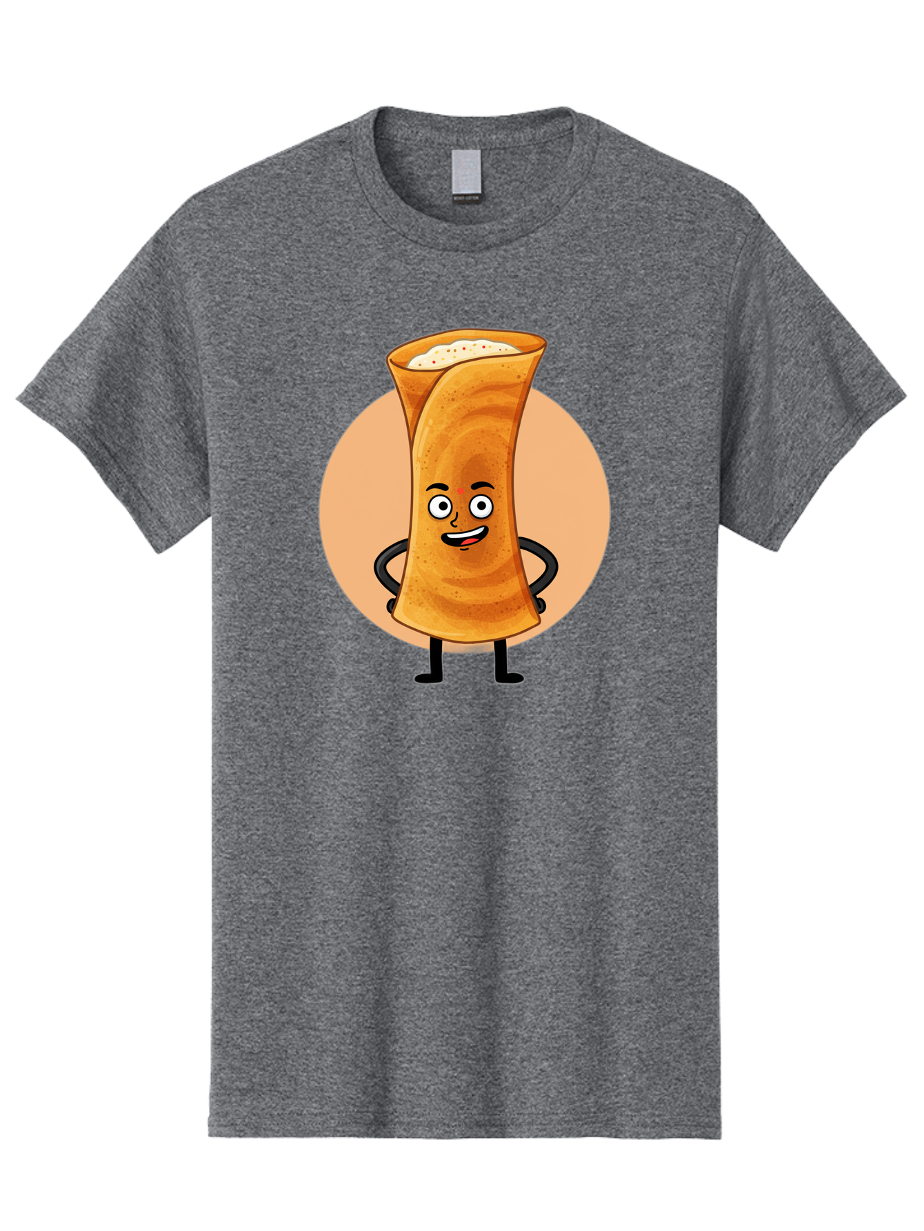 Dabba-Chai Men'S Graphic Tee, 100% Cotton, Comfortable Casual Summer Wear, Machine Washable, Cartoon Cup Of Tea, Dabba Chai, Indian Tea Culture, Anthropomorphic Beverage, Fun Illustration, Masala Chai, Tea Lover, Cute Character Baa437
