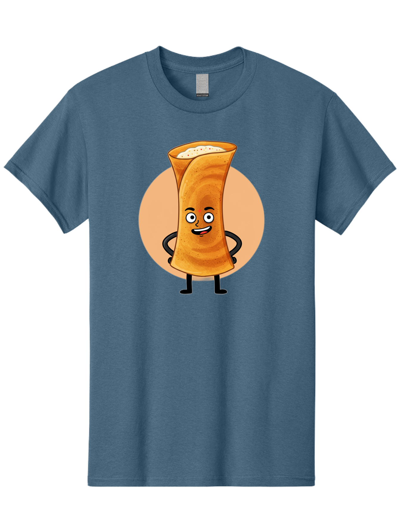 Dabba-Chai Men'S Graphic Tee, 100% Cotton, Comfortable Casual Summer Wear, Machine Washable, Cartoon Cup Of Tea, Dabba Chai, Indian Tea Culture, Anthropomorphic Beverage, Fun Illustration, Masala Chai, Tea Lover, Cute Character Baa437