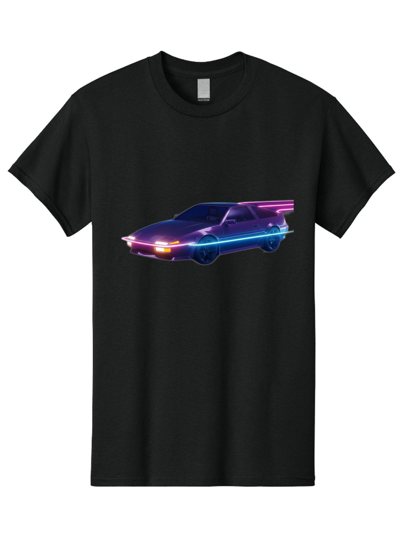 Datsun-280Z Men'S Graphic Tee, 100% Cotton, Comfortable Casual Summer Wear, Machine Washable, Sports Car, Neon Lights, Futuristic Design, Sleek Vehicle, High-Tech Car, Synthwave Aesthetic, Retro-Futurism, Glowing Accents, Modern Style Baa441