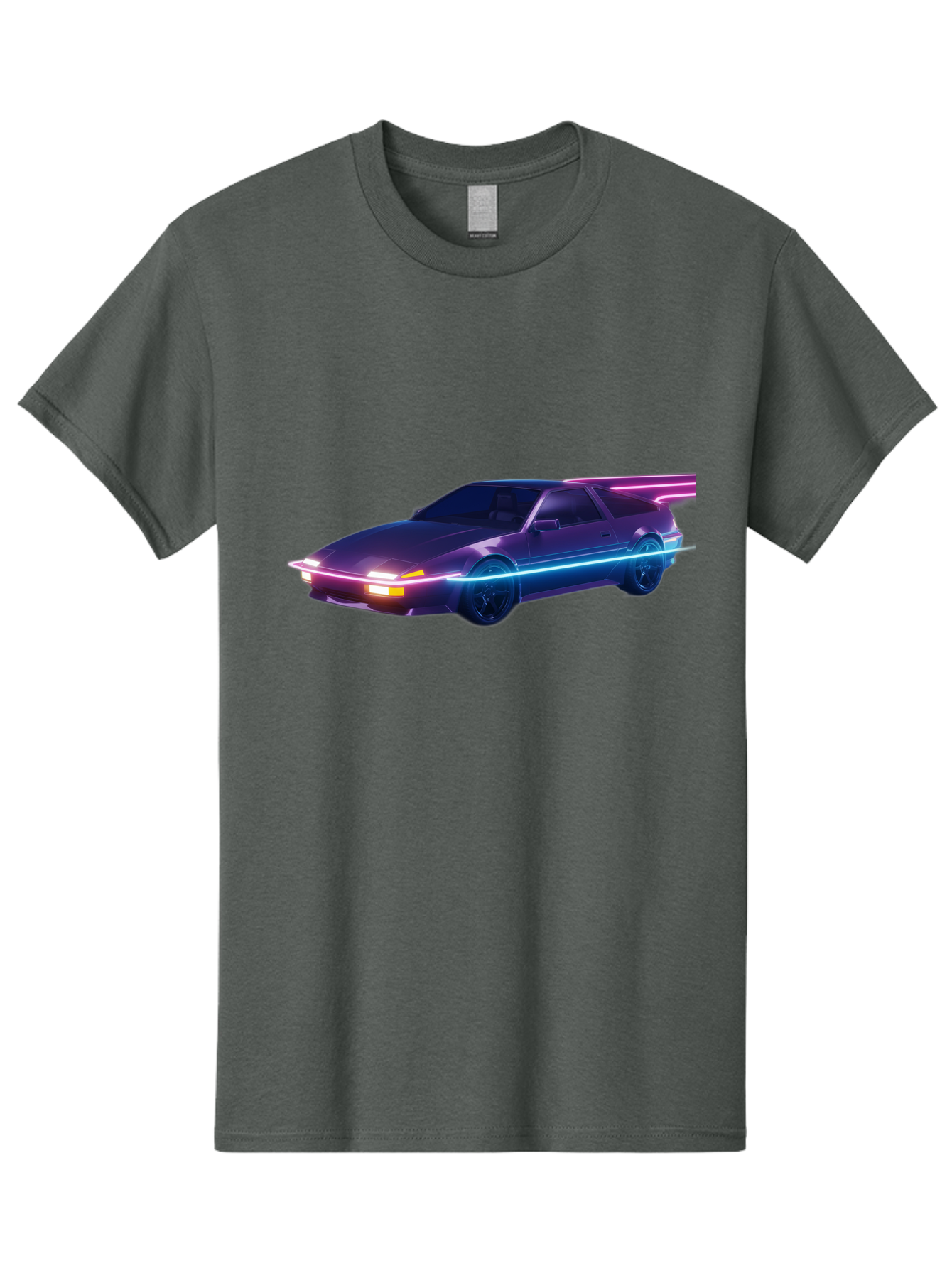 Datsun-280Z Men'S Graphic Tee, 100% Cotton, Comfortable Casual Summer Wear, Machine Washable, Sports Car, Neon Lights, Futuristic Design, Sleek Vehicle, High-Tech Car, Synthwave Aesthetic, Retro-Futurism, Glowing Accents, Modern Style Baa441