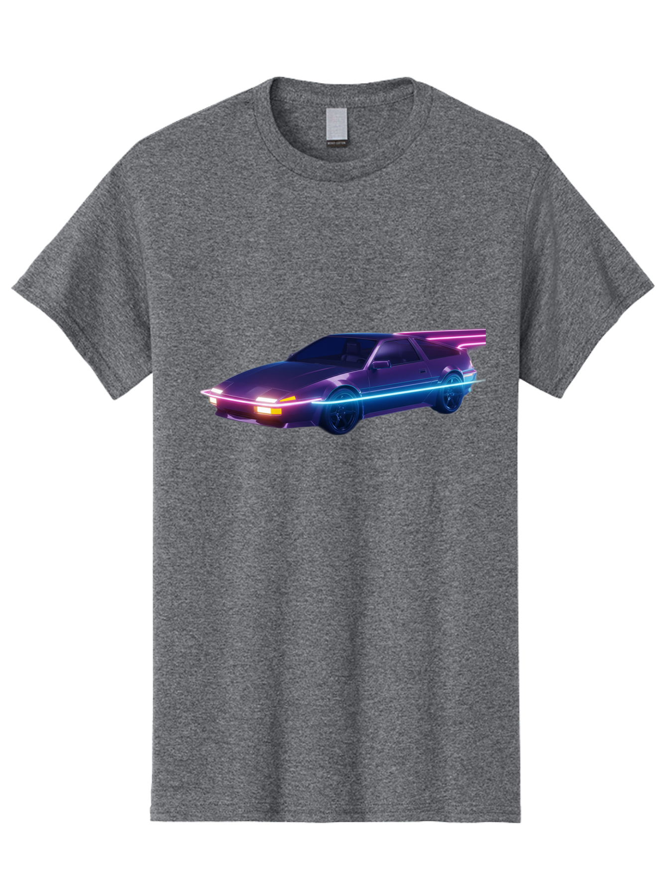 Datsun-280Z Men'S Graphic Tee, 100% Cotton, Comfortable Casual Summer Wear, Machine Washable, Sports Car, Neon Lights, Futuristic Design, Sleek Vehicle, High-Tech Car, Synthwave Aesthetic, Retro-Futurism, Glowing Accents, Modern Style Baa441