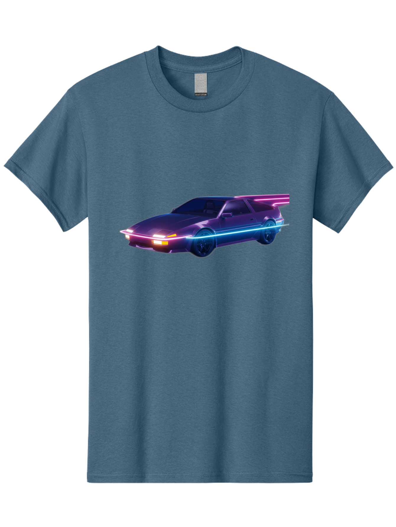 Datsun-280Z Men'S Graphic Tee, 100% Cotton, Comfortable Casual Summer Wear, Machine Washable, Sports Car, Neon Lights, Futuristic Design, Sleek Vehicle, High-Tech Car, Synthwave Aesthetic, Retro-Futurism, Glowing Accents, Modern Style Baa441