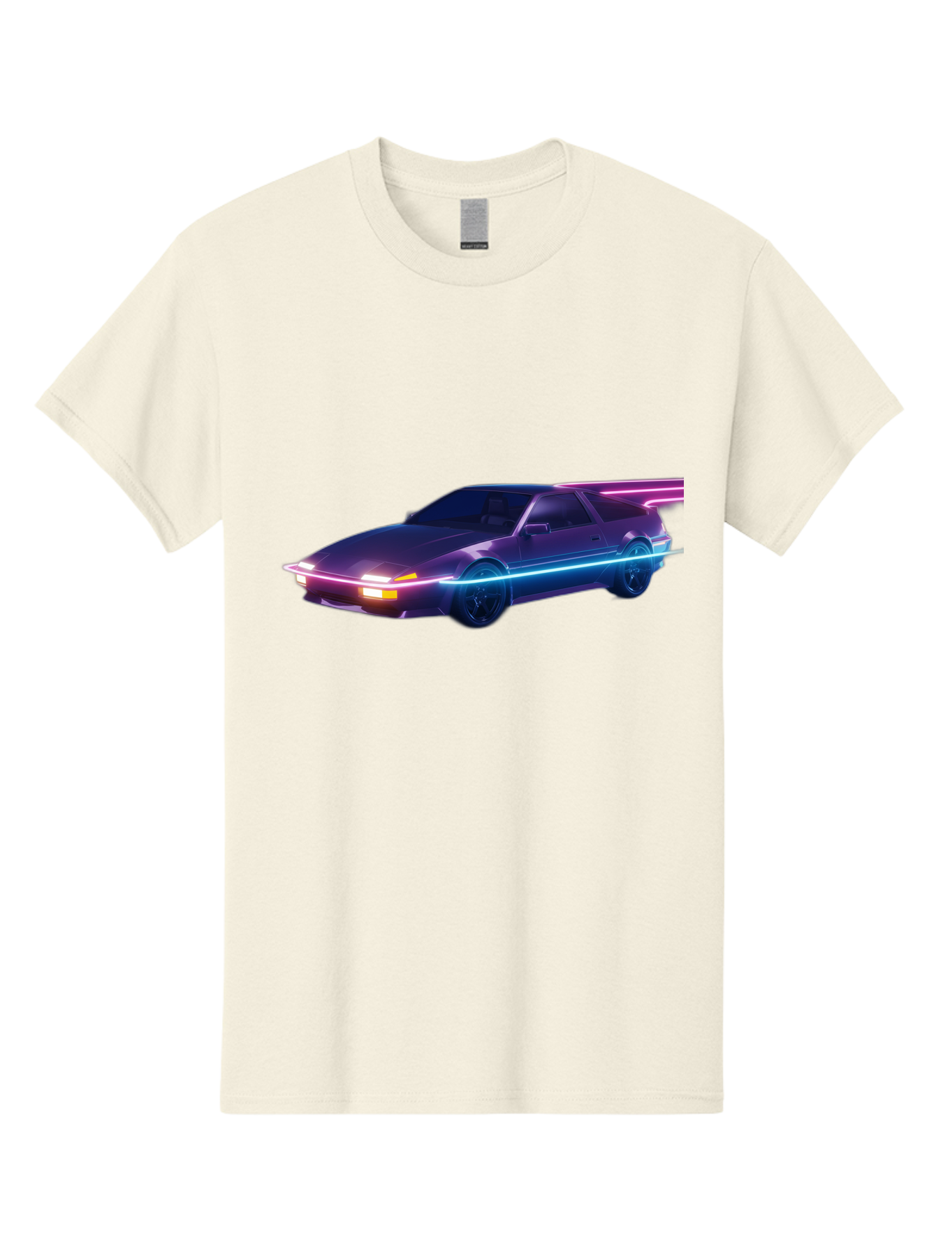 Datsun-280Z Men'S Graphic Tee, 100% Cotton, Comfortable Casual Summer Wear, Machine Washable, Sports Car, Neon Lights, Futuristic Design, Sleek Vehicle, High-Tech Car, Synthwave Aesthetic, Retro-Futurism, Glowing Accents, Modern Style Baa441