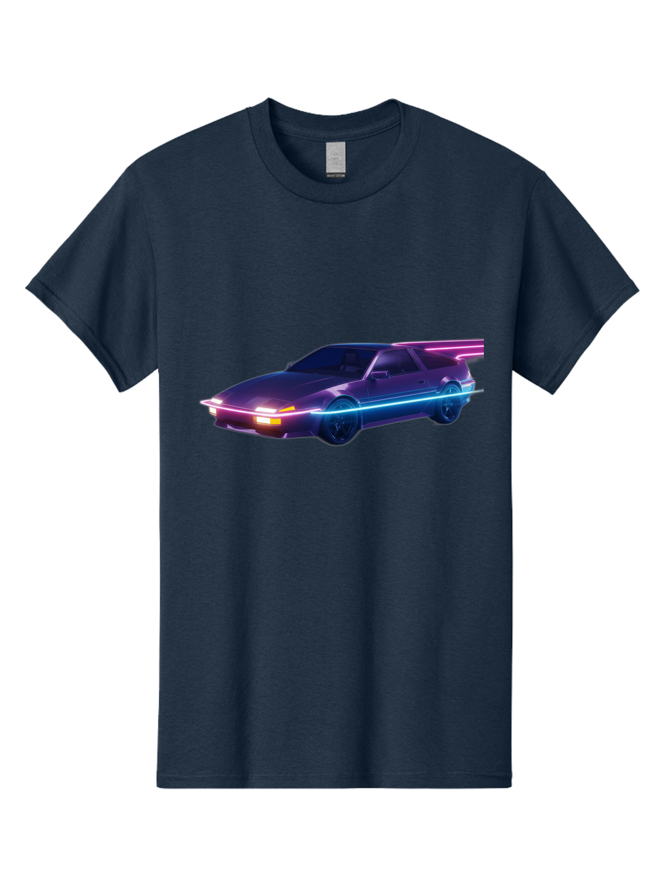 Datsun-280Z Men'S Graphic Tee, 100% Cotton, Comfortable Casual Summer Wear, Machine Washable, Sports Car, Neon Lights, Futuristic Design, Sleek Vehicle, High-Tech Car, Synthwave Aesthetic, Retro-Futurism, Glowing Accents, Modern Style Baa441