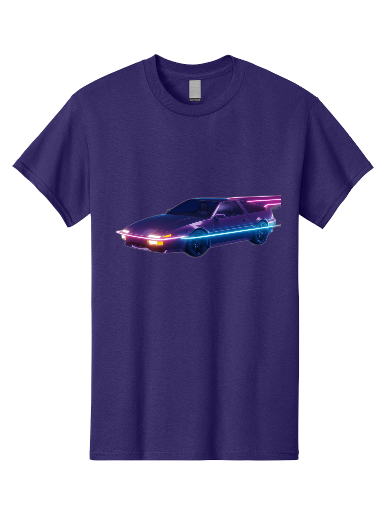 Datsun-280Z Men'S Graphic Tee, 100% Cotton, Comfortable Casual Summer Wear, Machine Washable, Sports Car, Neon Lights, Futuristic Design, Sleek Vehicle, High-Tech Car, Synthwave Aesthetic, Retro-Futurism, Glowing Accents, Modern Style Baa441