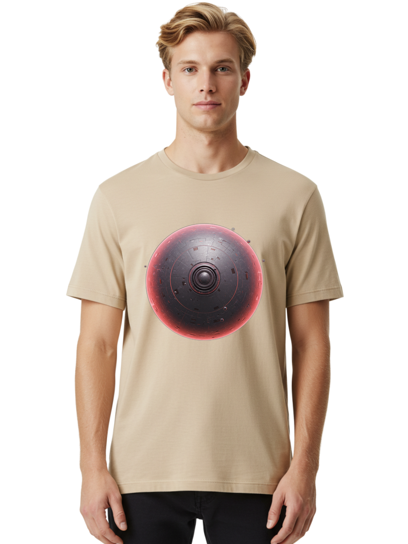 Death-Star Men'S Graphic Tee, 100% Cotton, Comfortable Casual Summer Wear, Machine Washable, Death Star, Star Wars, Space Station, Iconic Design, Futuristic Technology, Spherical Shape, Dark Side, Sci-Fi, Pop Culture Baa442