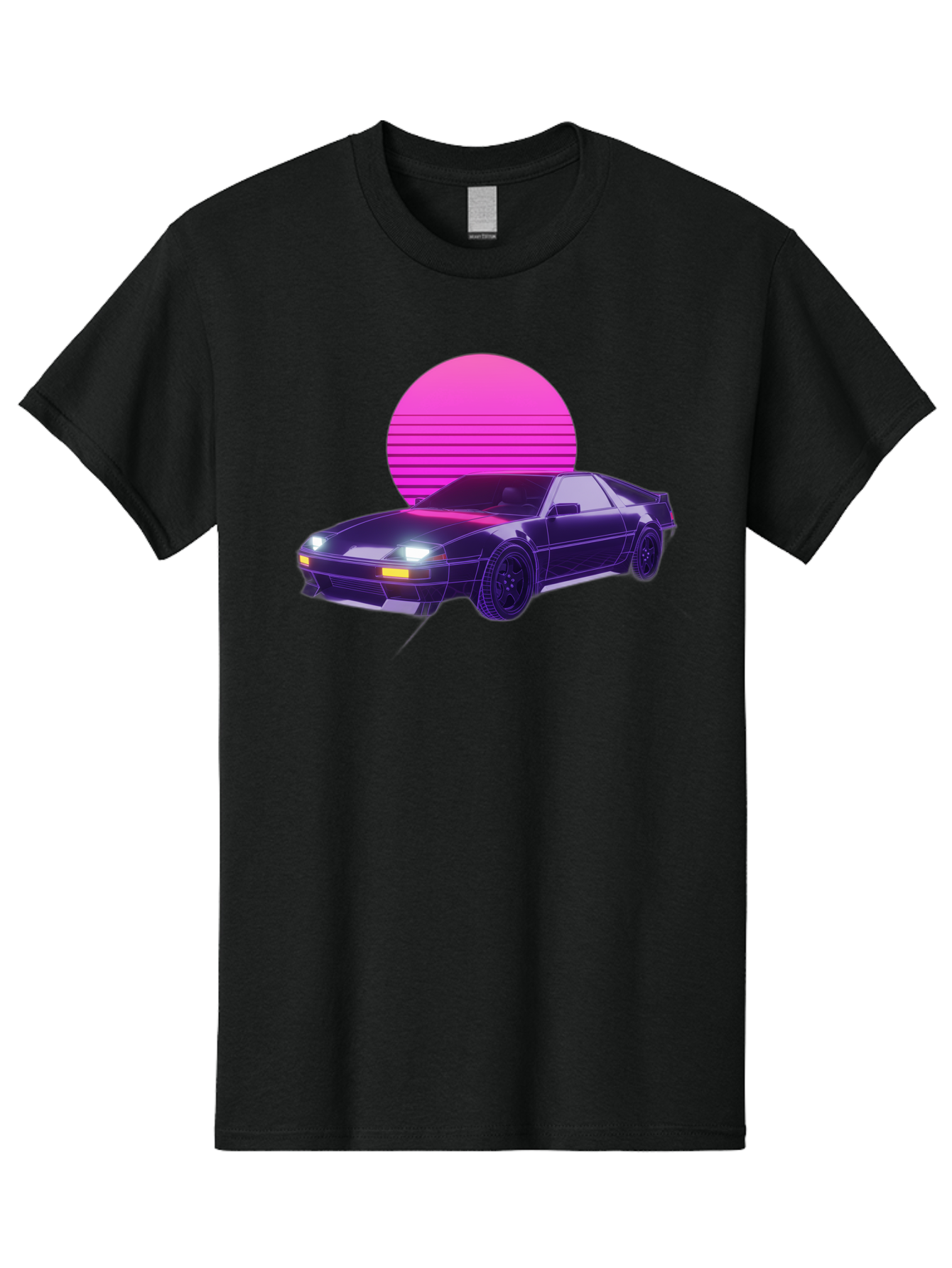 Delorean Men'S Graphic Tee, 100% Cotton, Comfortable Casual Summer Wear, Machine Washable, Delorean Dmc-12 Car, Retro Futuristic Design, Neon Lights, Synthwave Style, Vaporwave Aesthetic, Futuristic Vehicle, Sports Car Baa445